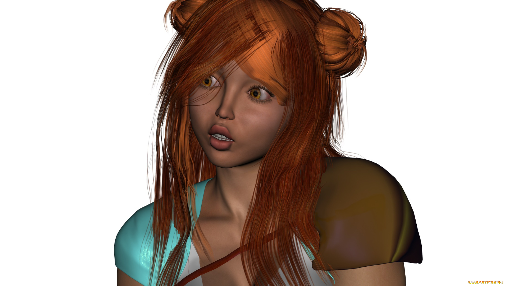 3д, графика, портрет, , portraits, девушка, взгляд, фон