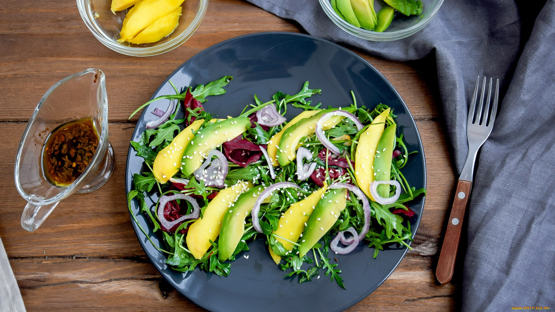 еда, салаты, , закуски, манго, авокадо, салат