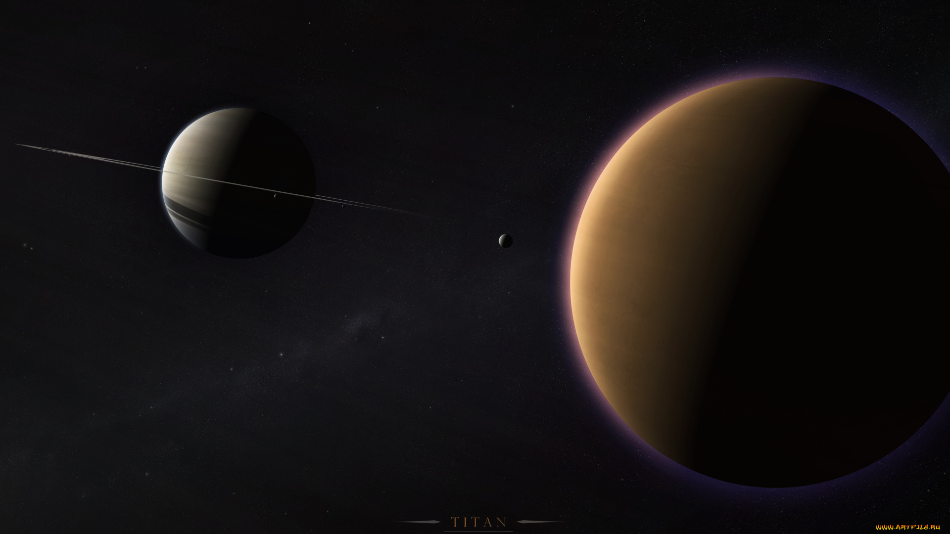 космос, арт, планеты, вселенная, звезды, галактика