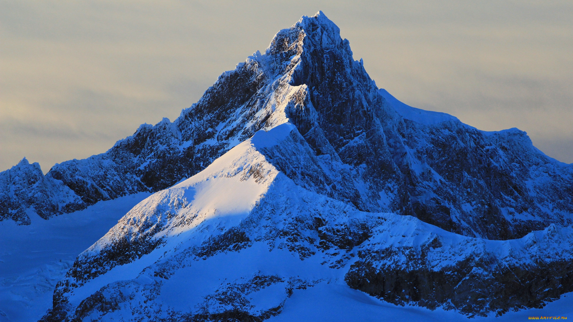 природа, горы, снег, небо