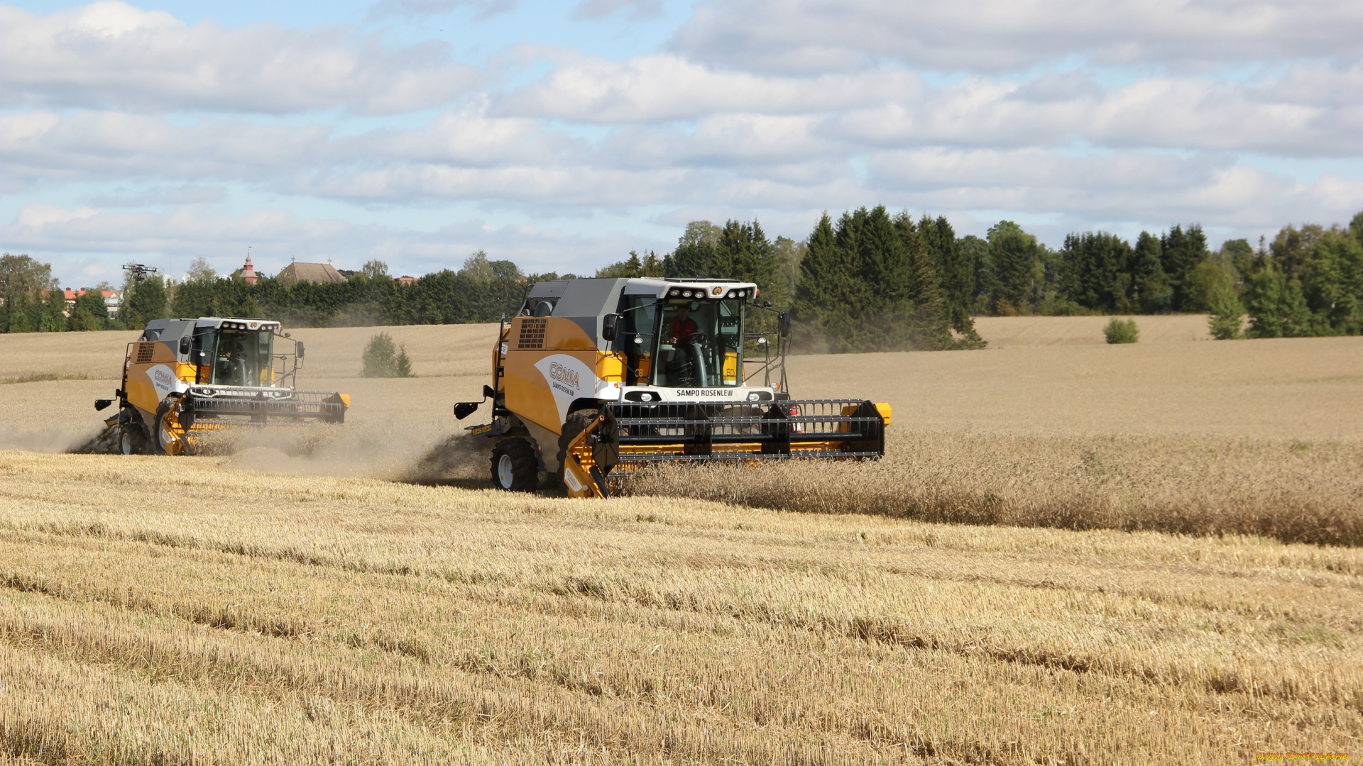техника, комбайны, sampo