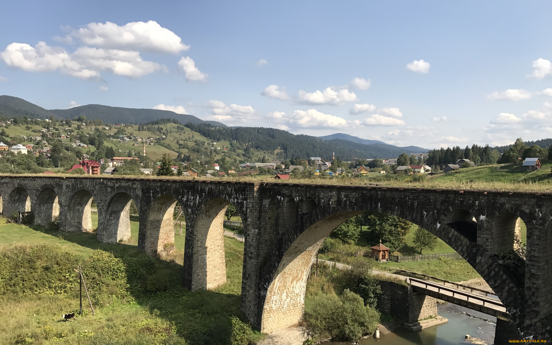 города, -, мосты, украина, мост, ворохта, карпаты