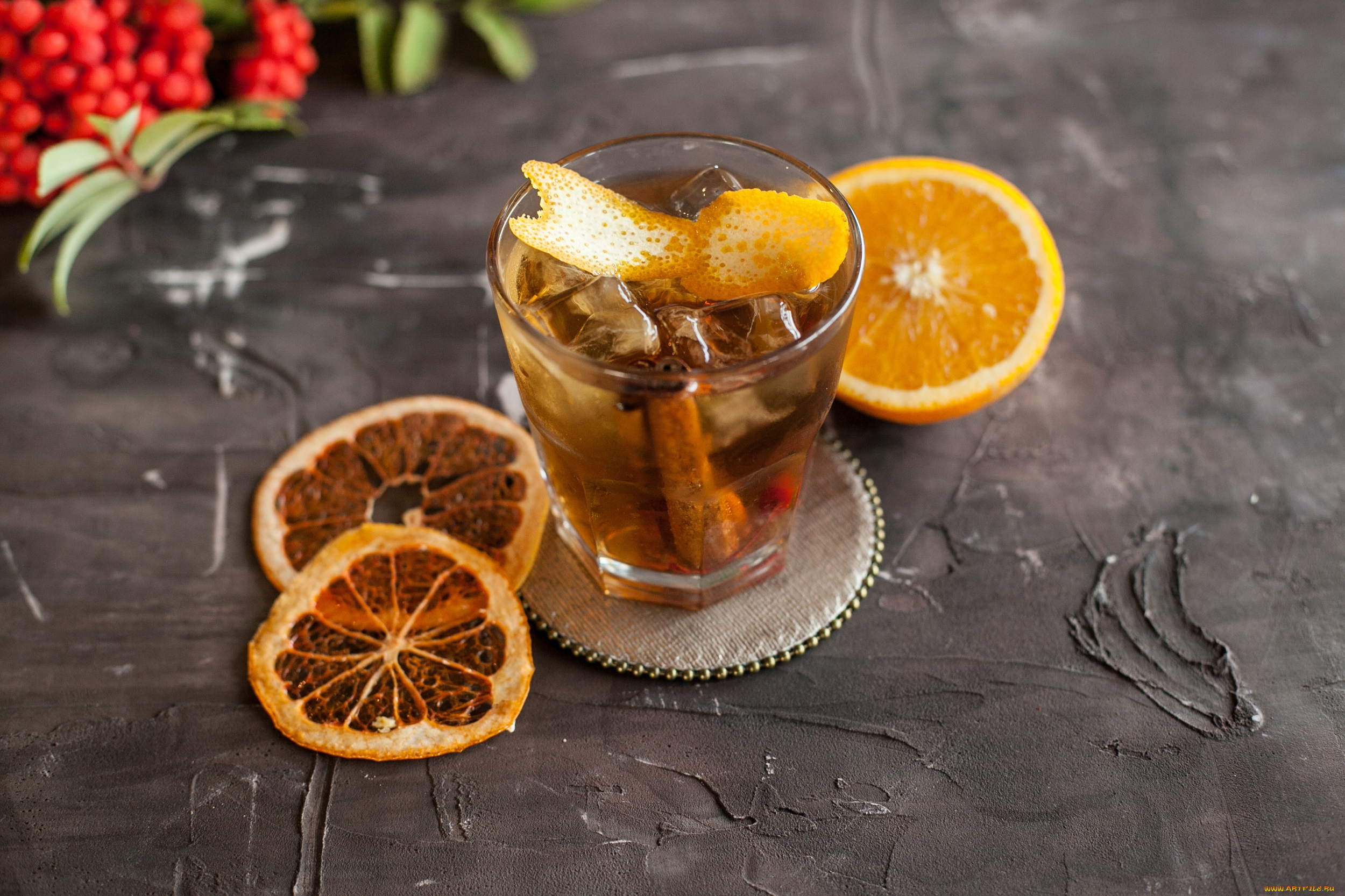 еда, напитки, напиток, лед, корица, лимон