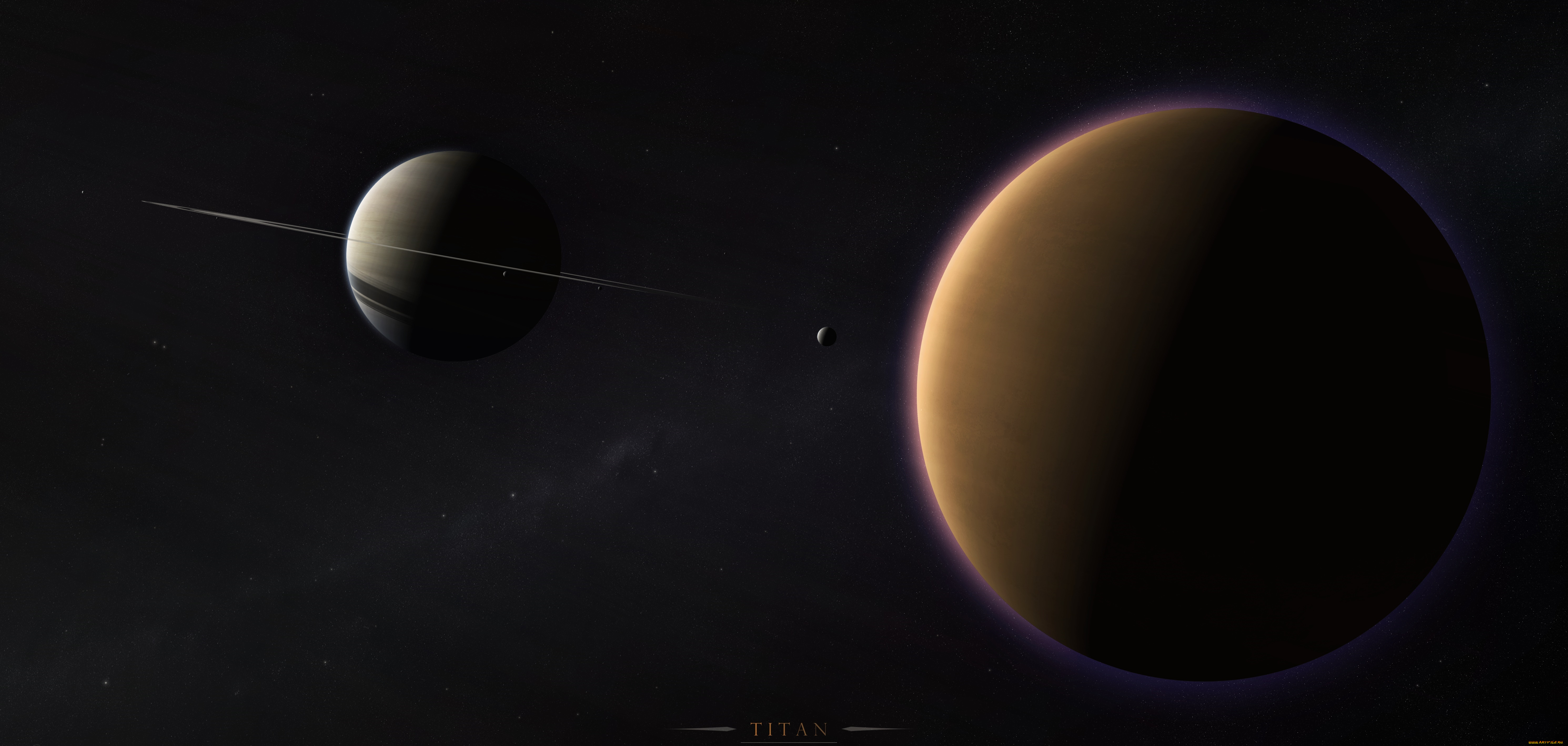 космос, арт, планеты, вселенная, звезды, галактика