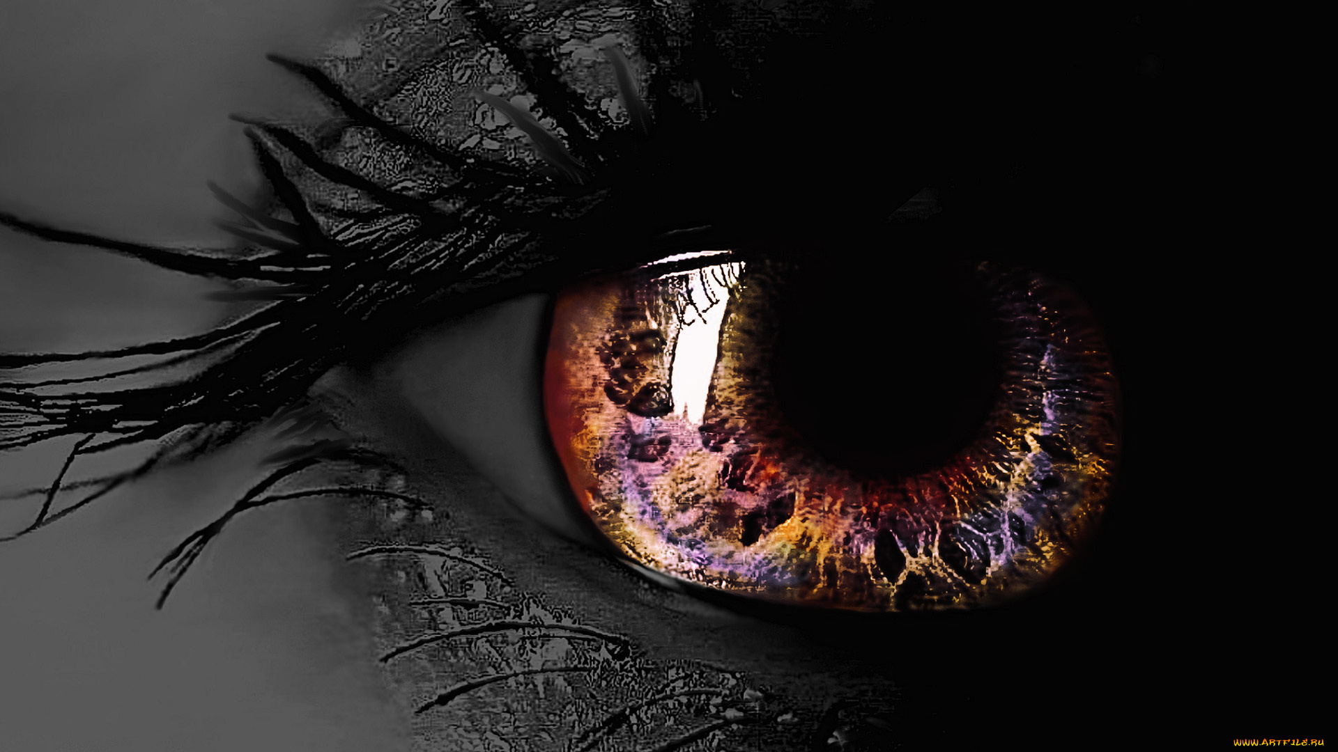 разное, компьютерный, дизайн, ресницы, глаз