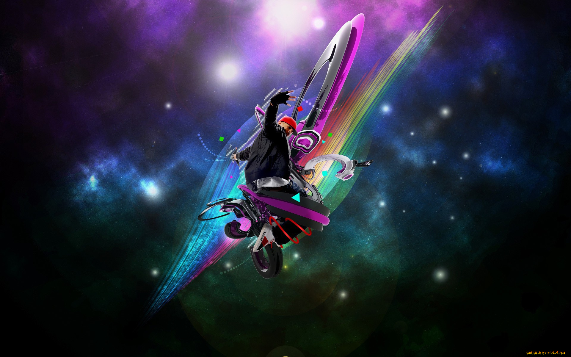 разное, компьютерный, дизайн, прыжок, куртка, кепка, парень