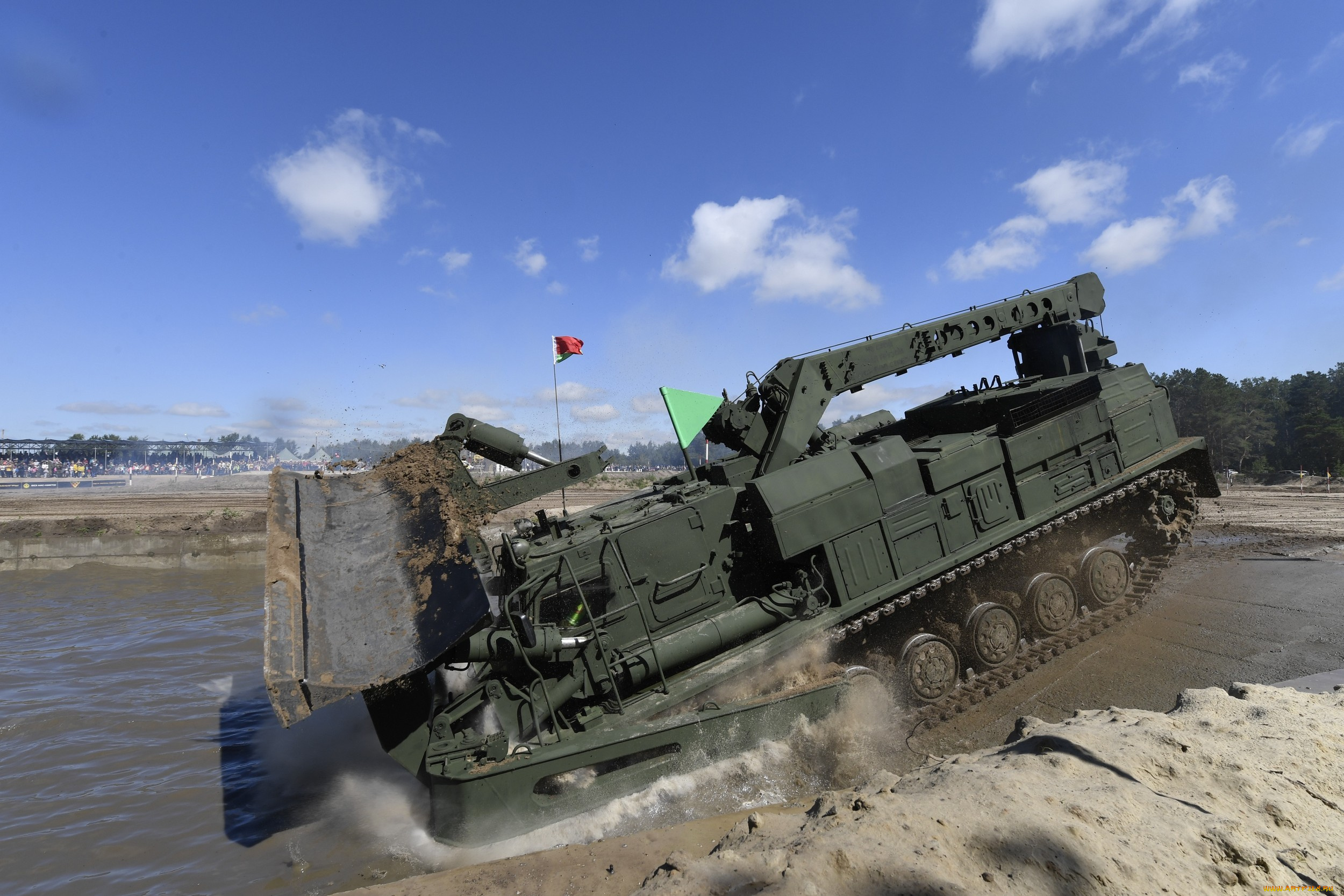 техника, военная, техника, водная, преграда, военная