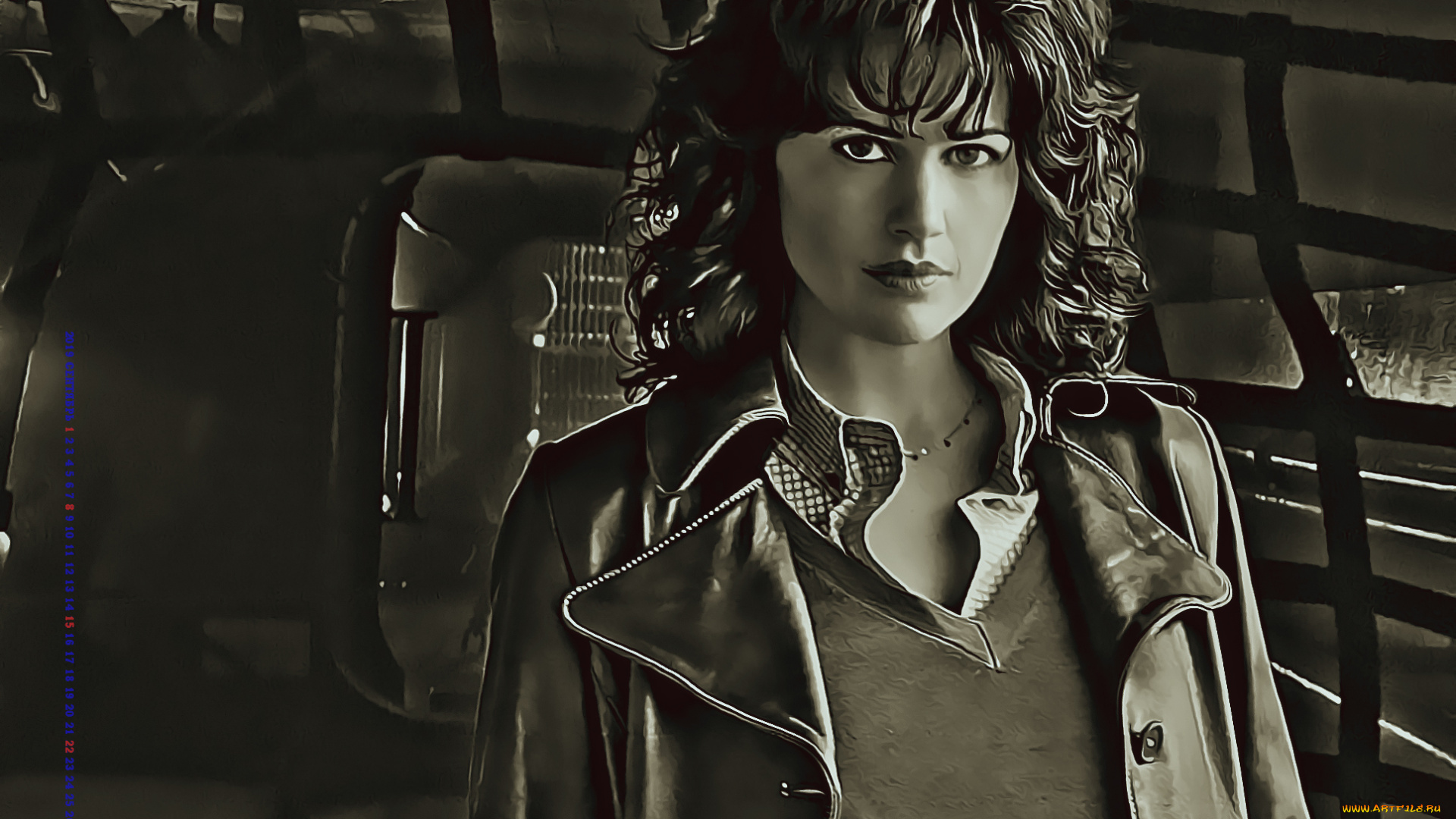 календари, компьютерный, дизайн, женщина, 2019, calendar, кудри, взгляд, девушка