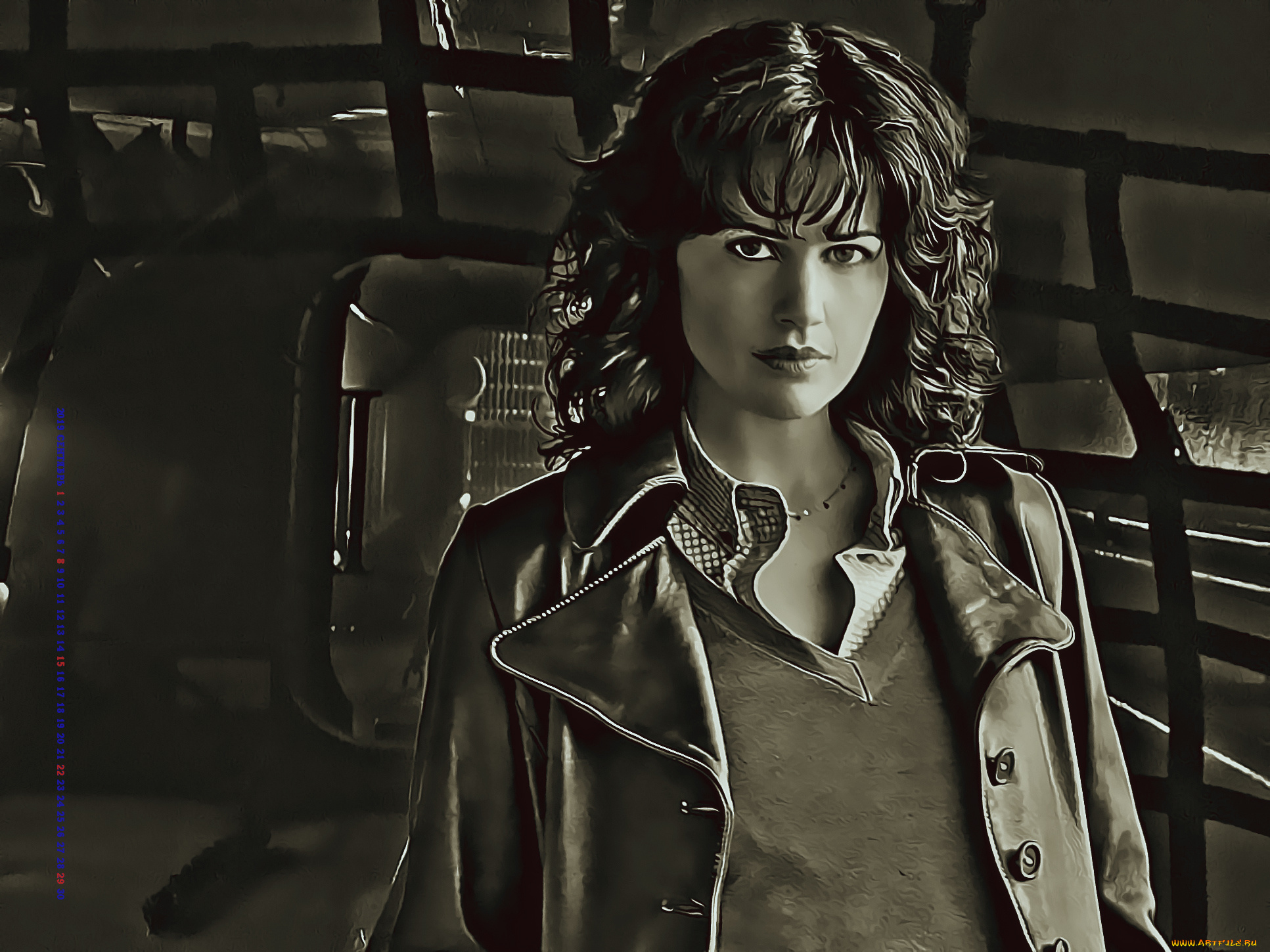 календари, компьютерный, дизайн, женщина, 2019, calendar, кудри, взгляд, девушка