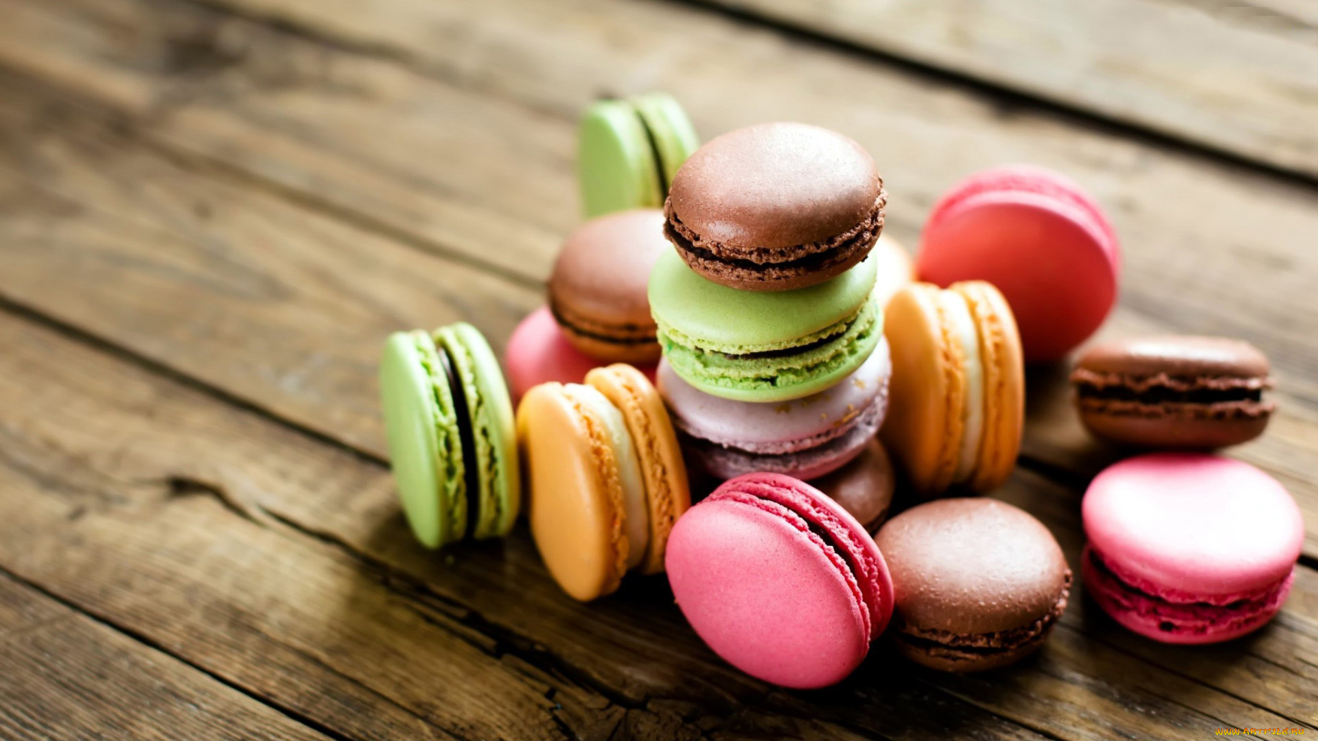 еда, макаруны, лакомство, печенье, ассорти