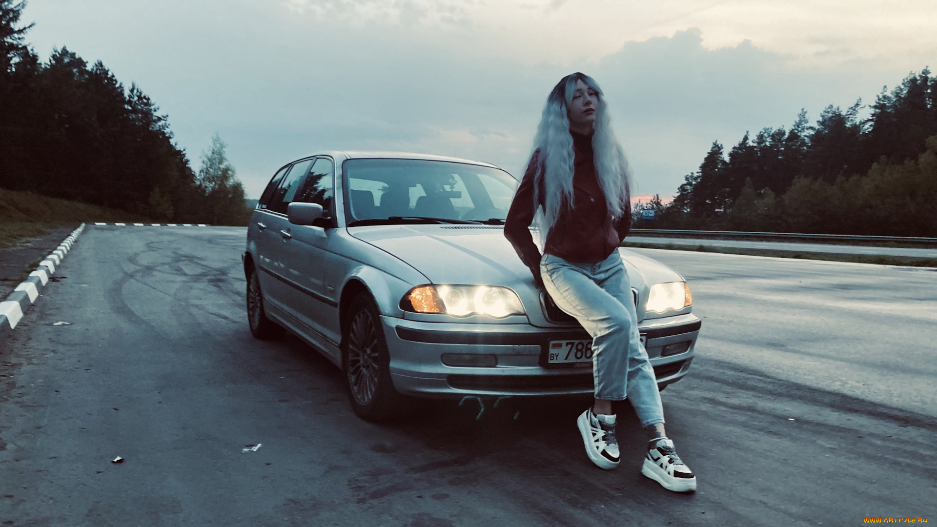 автомобили, -авто, с, девушками, bmw, 3, series