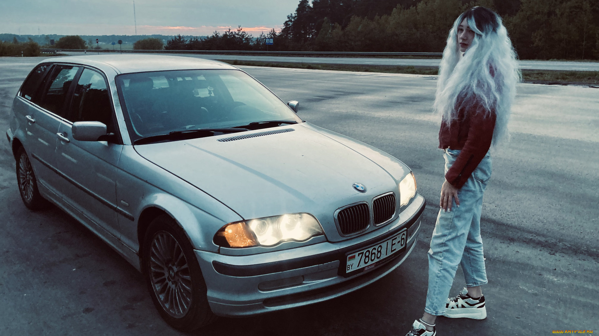 автомобили, -авто, с, девушками, bmw, 3, series