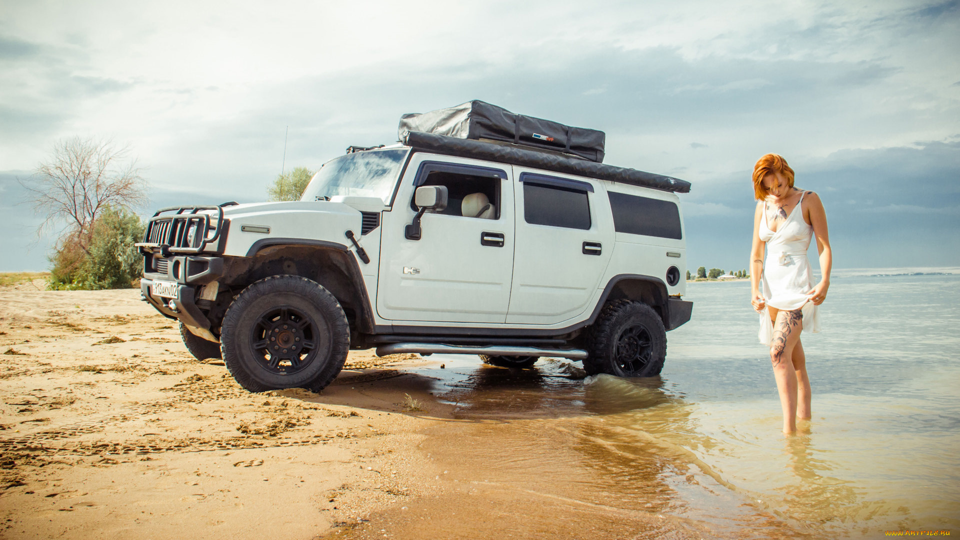 автомобили, -авто, с, девушками, hummer, h2