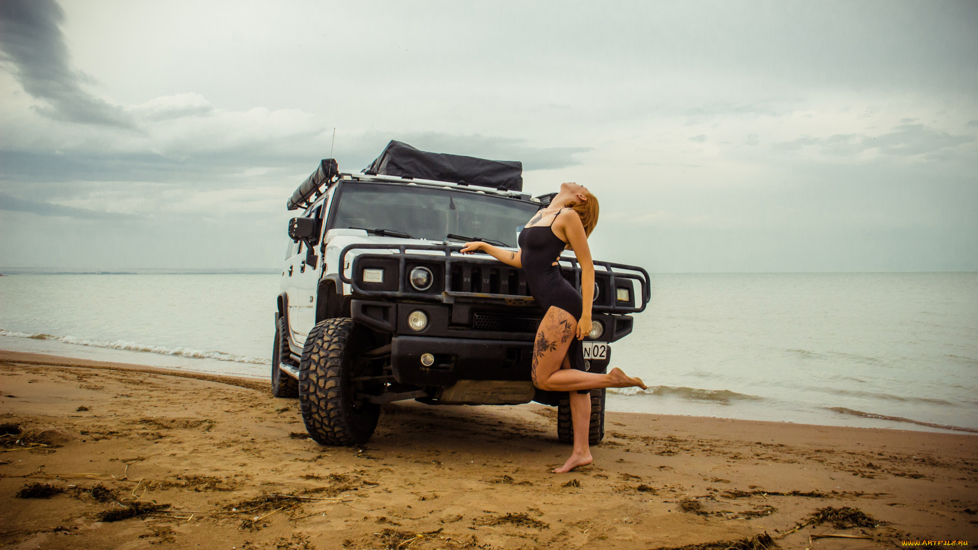 автомобили, -авто, с, девушками, hummer, h2