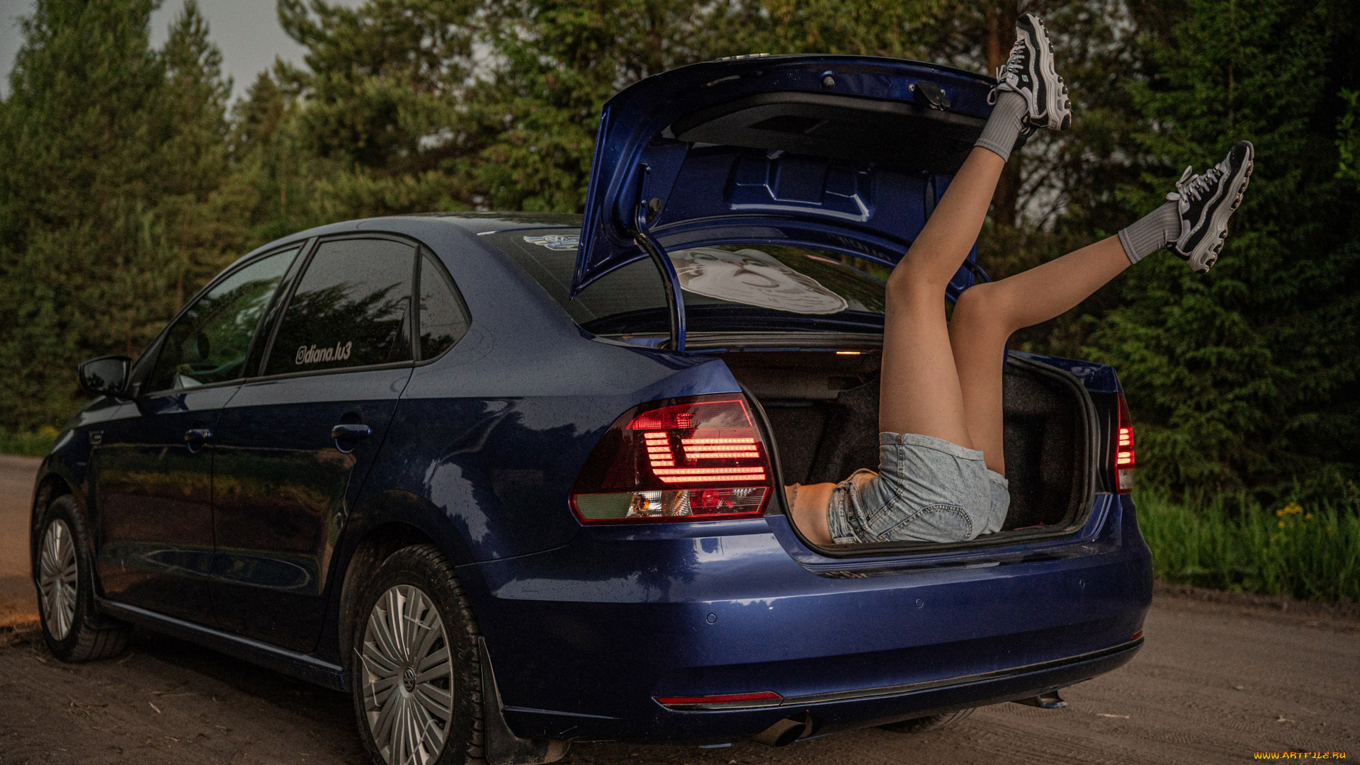 автомобили, -авто, с, девушками, volkswagen, polo