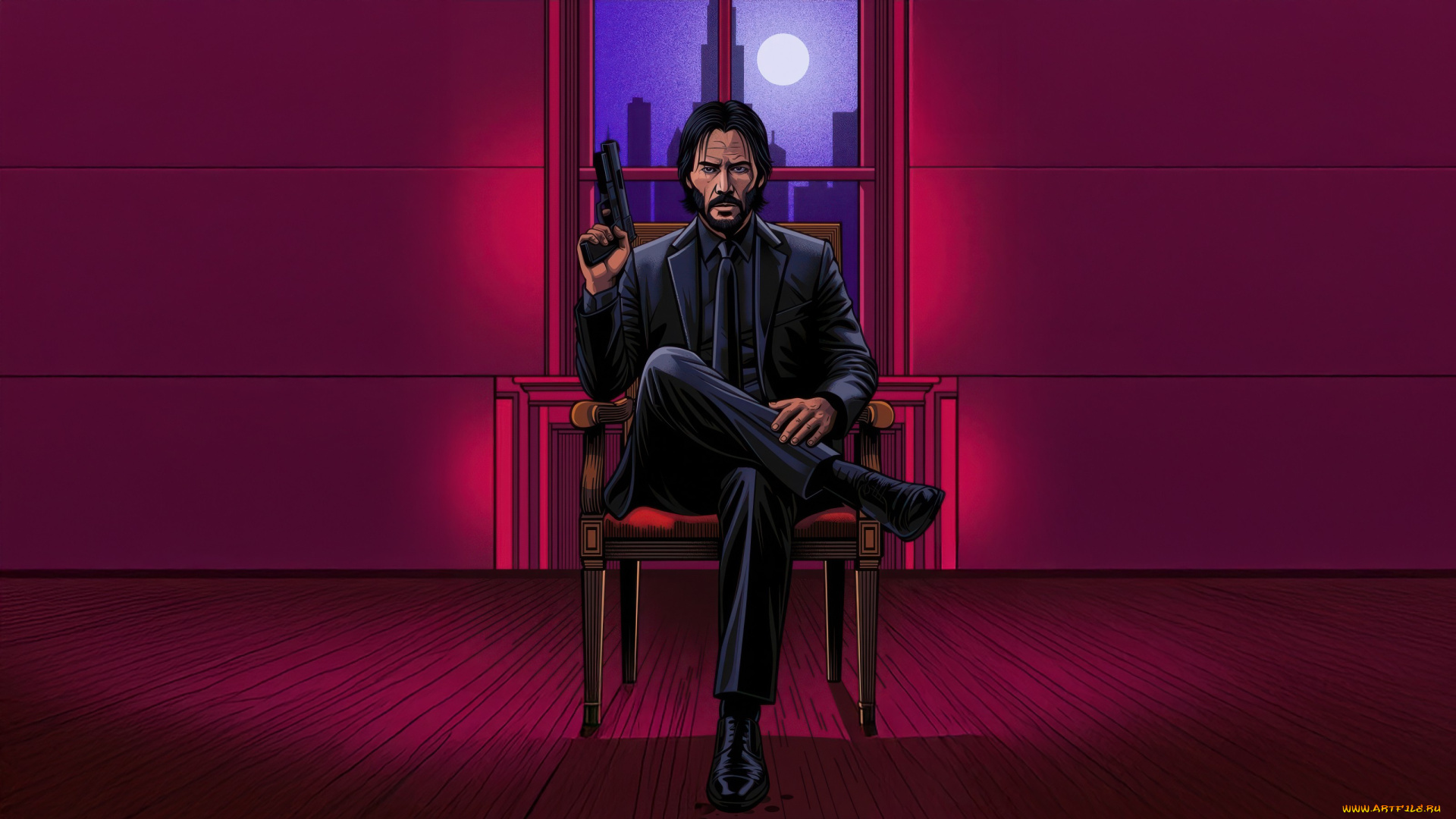 рисованное, кино, , мультфильмы, john, wick