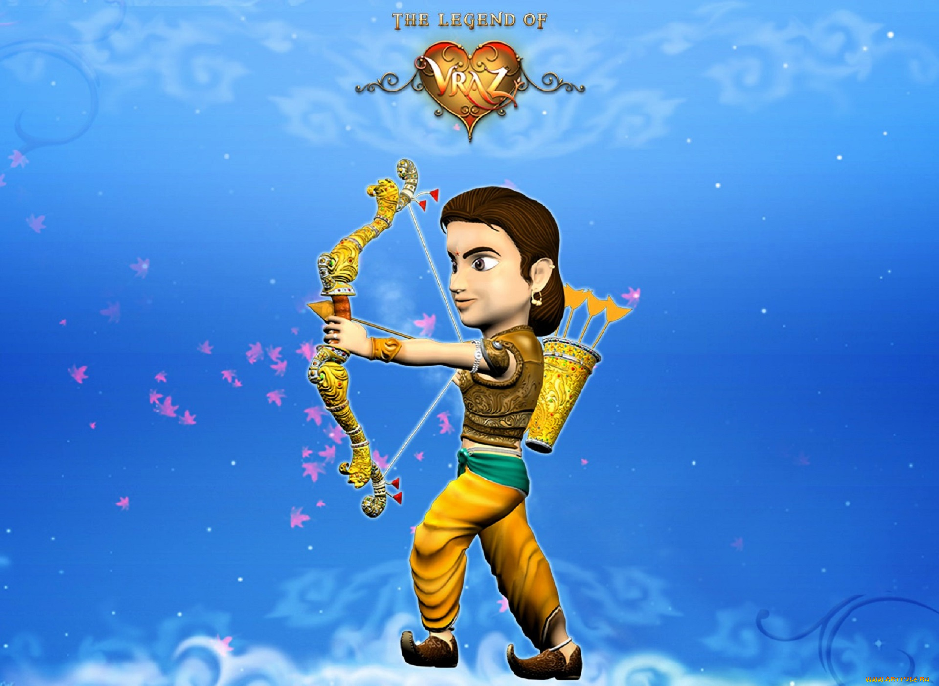 видео, игры, the, legend, of, vraz, парень, индус, лук