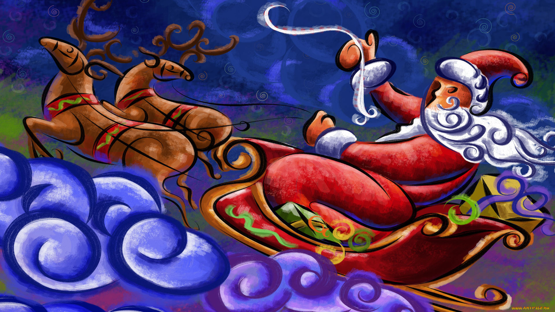 праздничные, рисованные