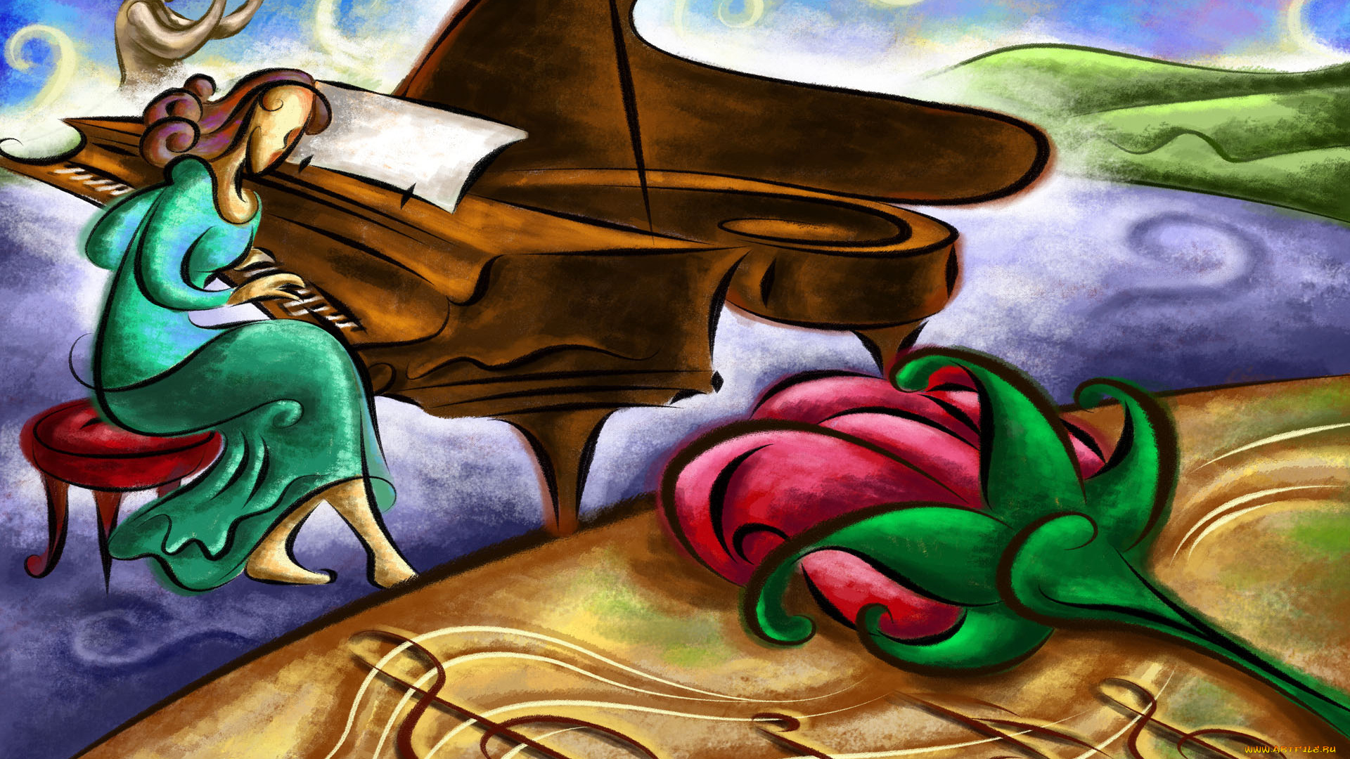 рисованные, люди