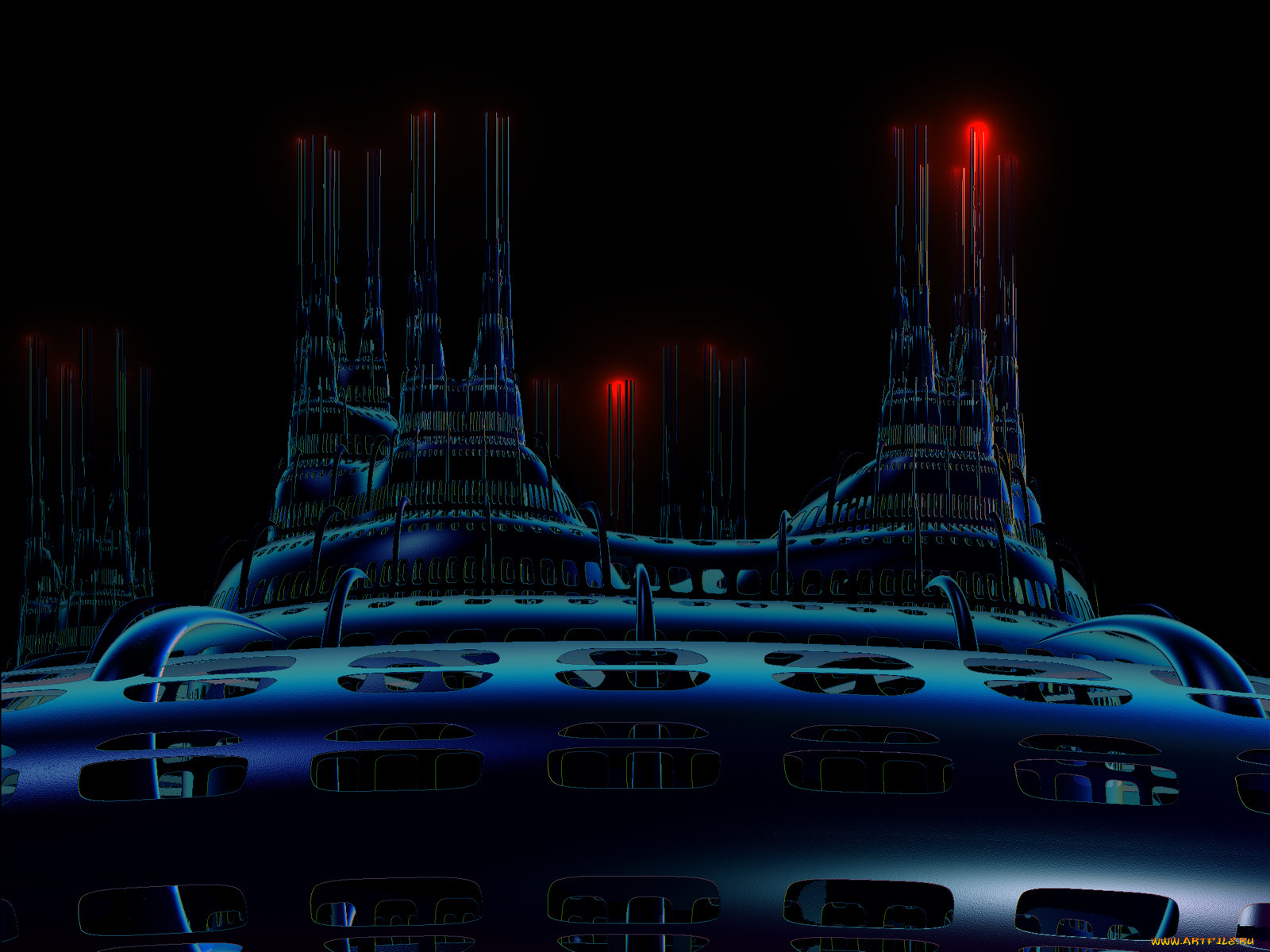 3д, графика, fractal, фракталы, абстракция, тёмный, фон