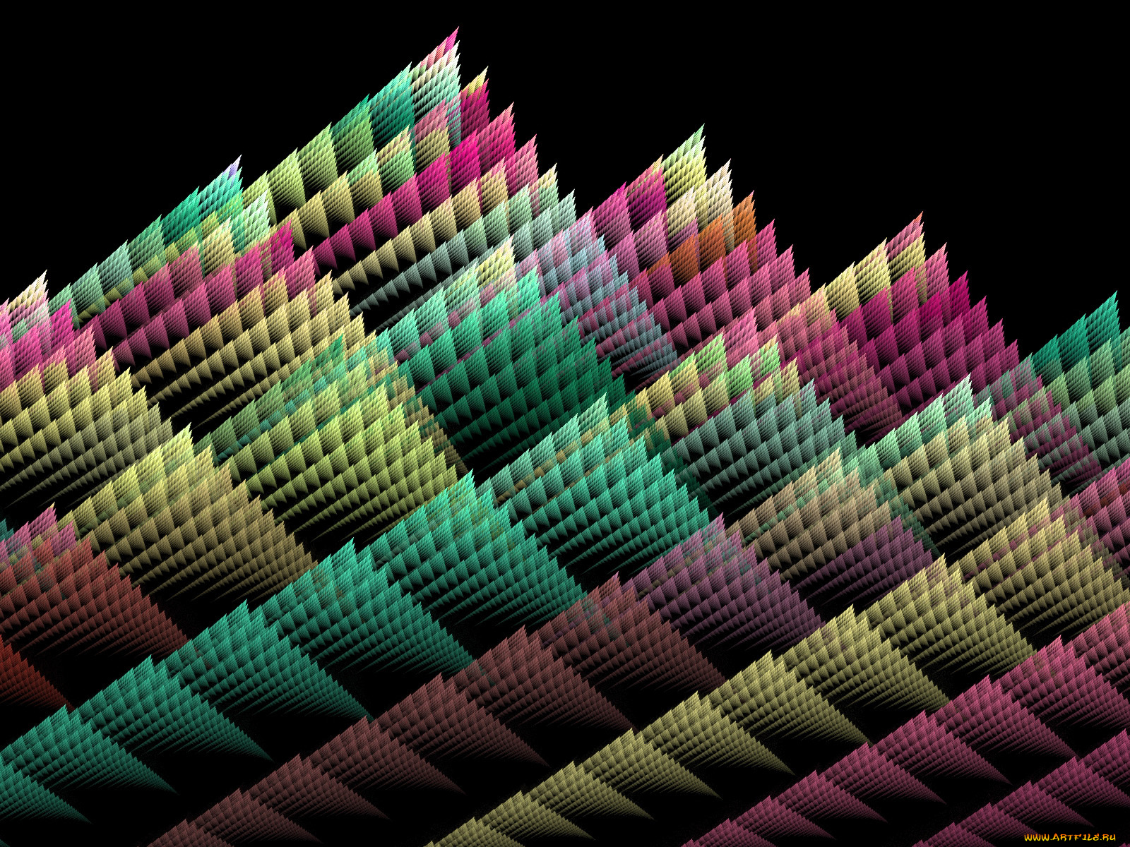 3д, графика, fractal, фракталы, абстракция, тёмный, фон, узор