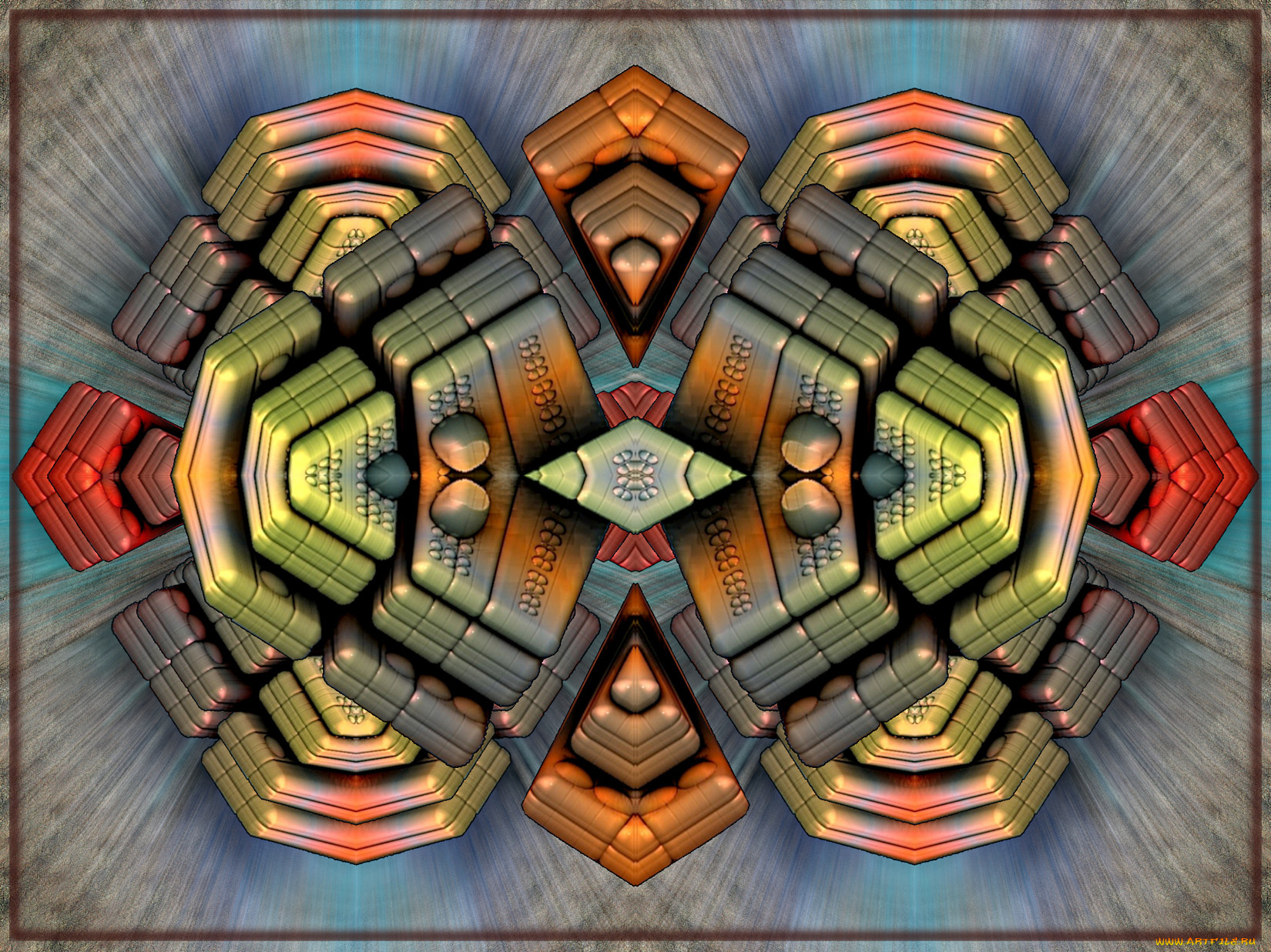 3д, графика, fractal, фракталы, абстракция, узор, фон, тёмный