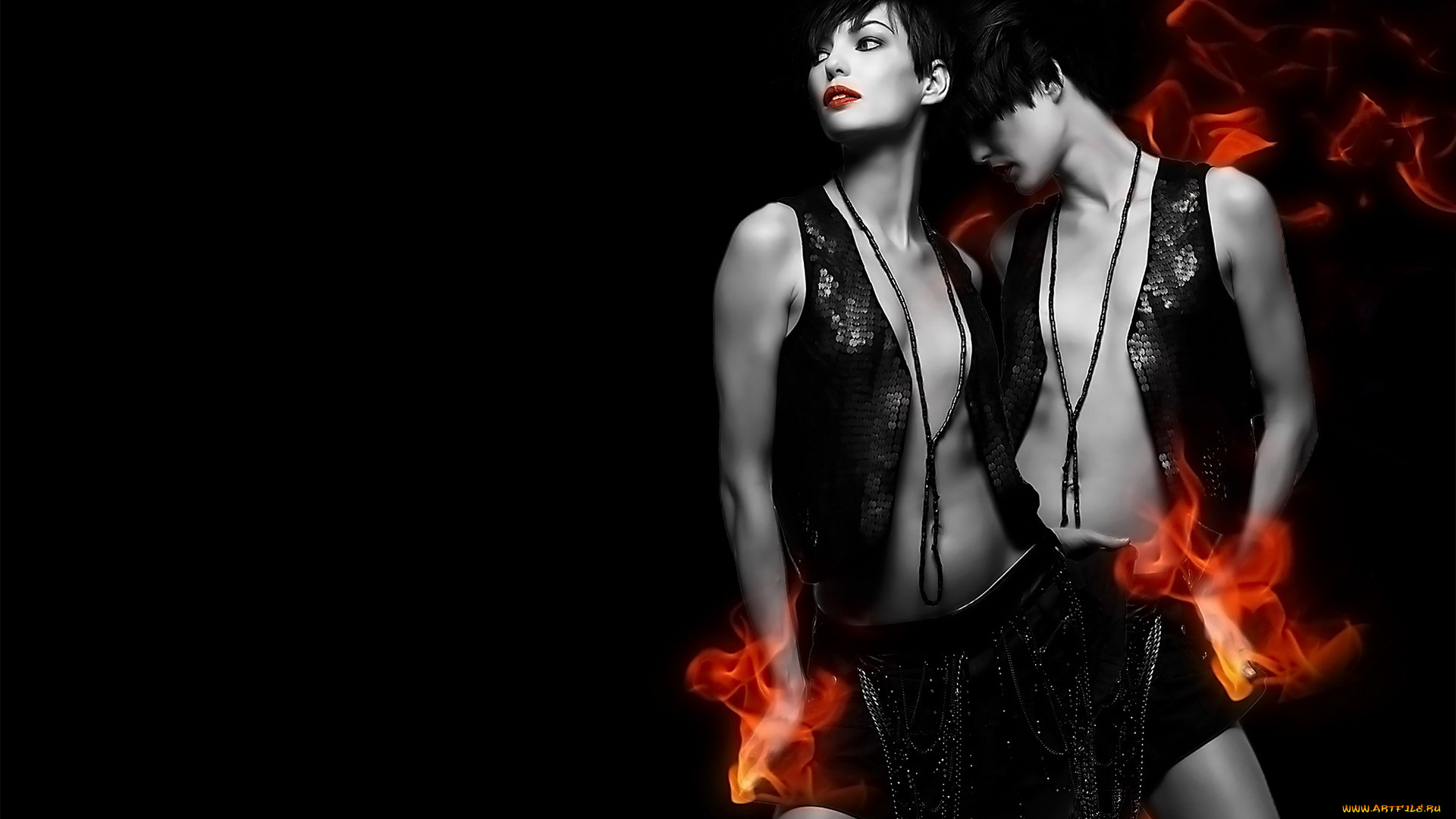 -Unsort, Креатив, девушки, unsort, креатив, фон, тёмный