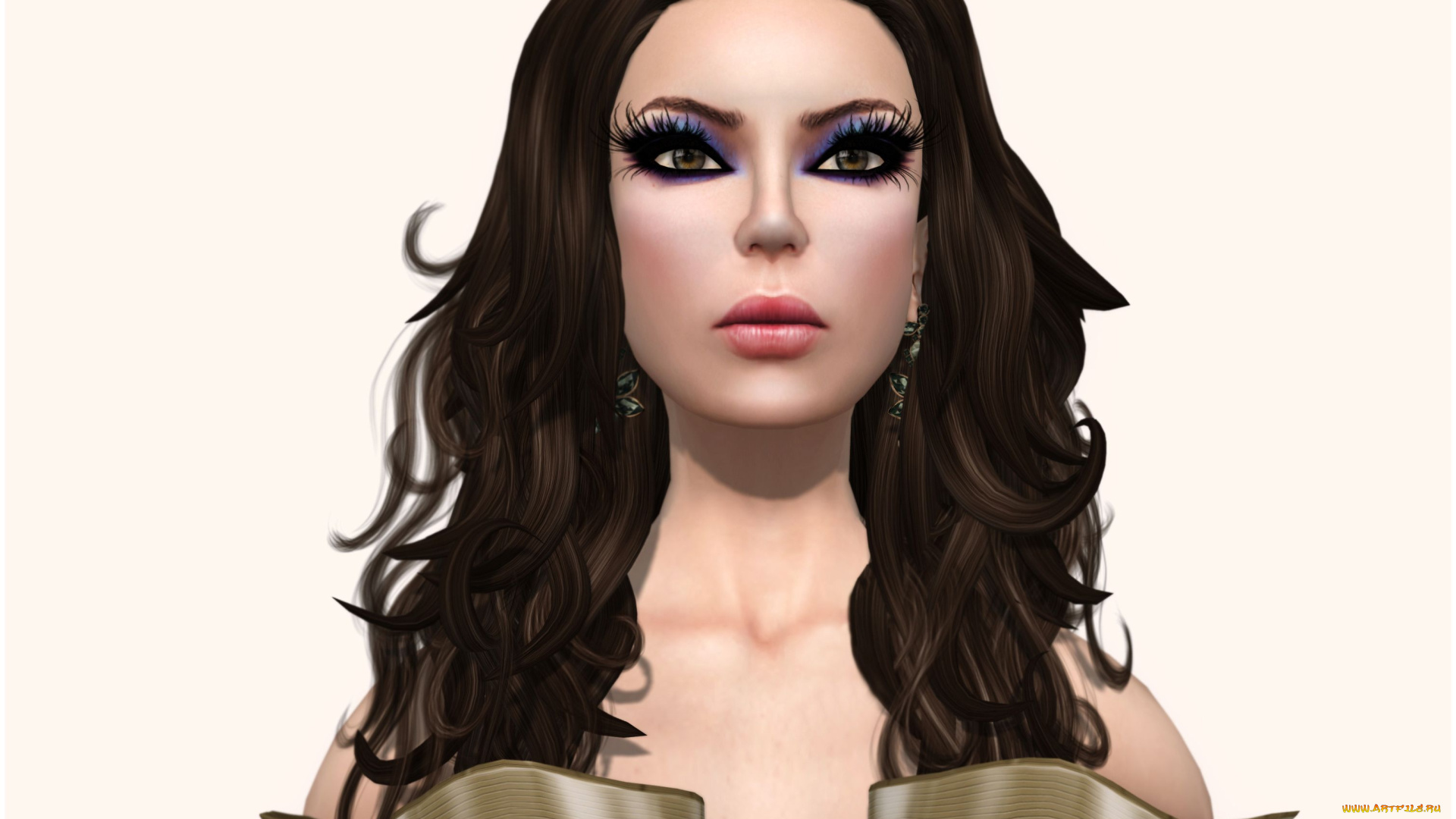 3д, графика, portraits, портрет, девушка, брюнетка