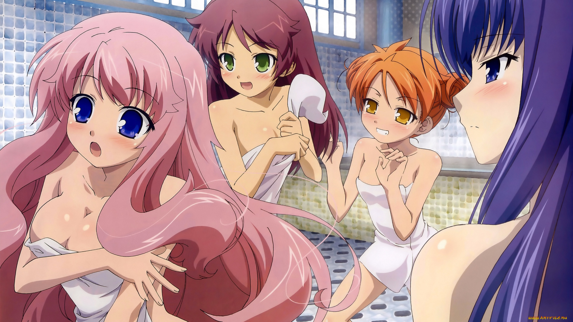 аниме, baka, to, test, shoukanjuu, девушки