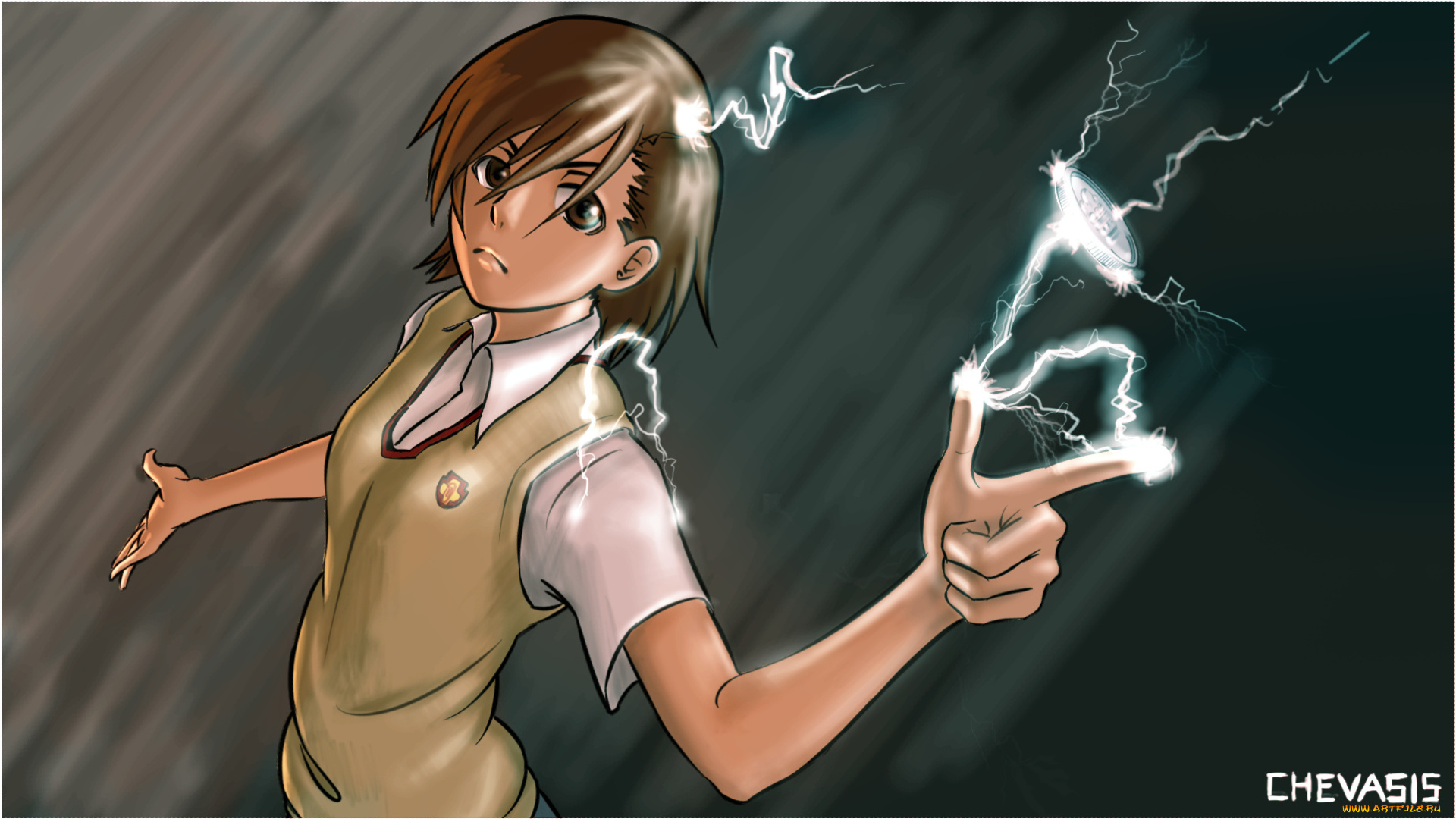 аниме, toaru, majutsu, no, index, мисака, молнии, девочка, разряд, to, aru, railgun, misaka, mikoto