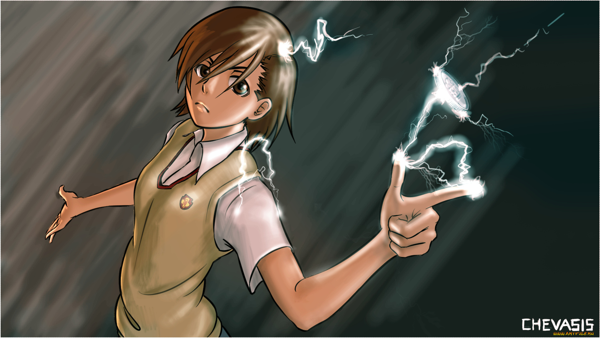 аниме, toaru, majutsu, no, index, мисака, молнии, девочка, разряд, to, aru, railgun, misaka, mikoto