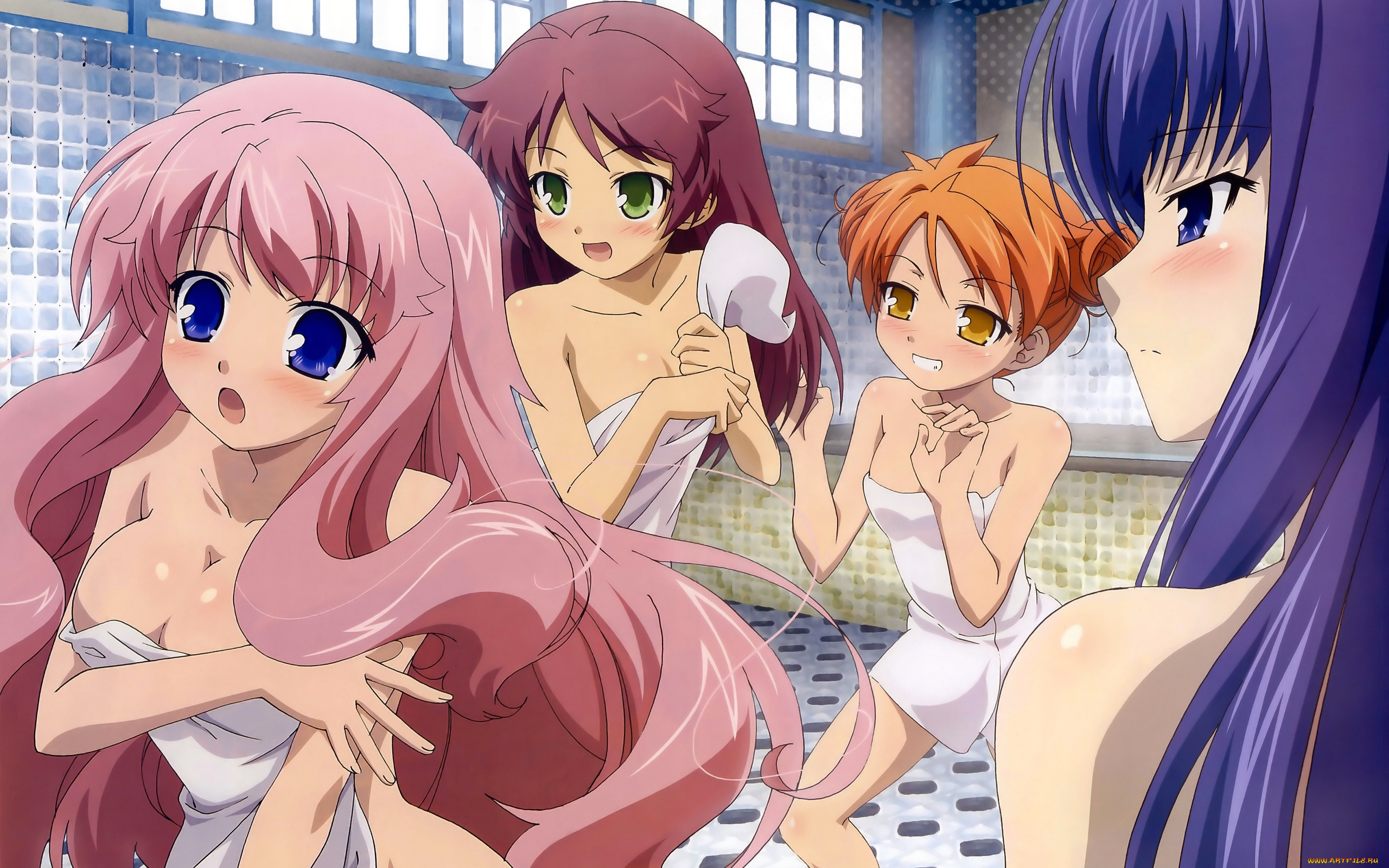 аниме, baka, to, test, shoukanjuu, девушки