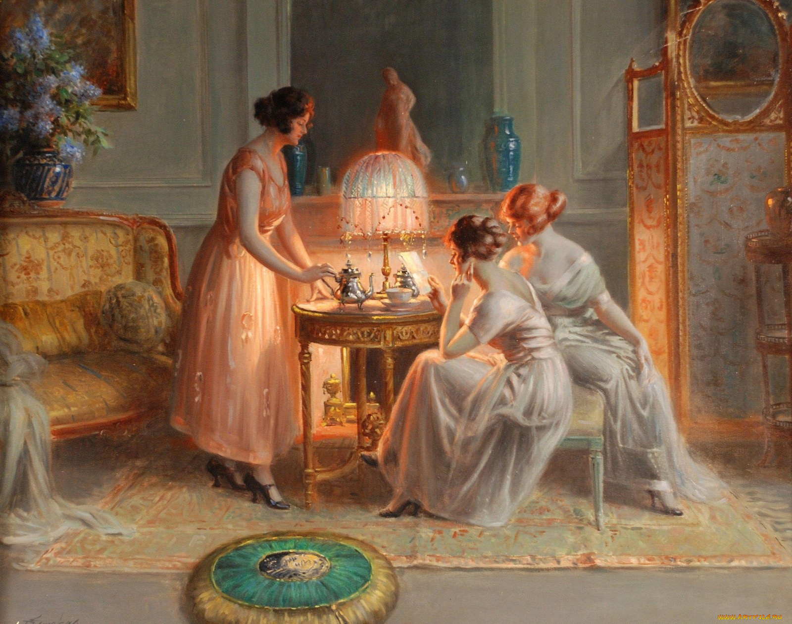 рисованные, delphin, enjolras, девушки, читают, письмо