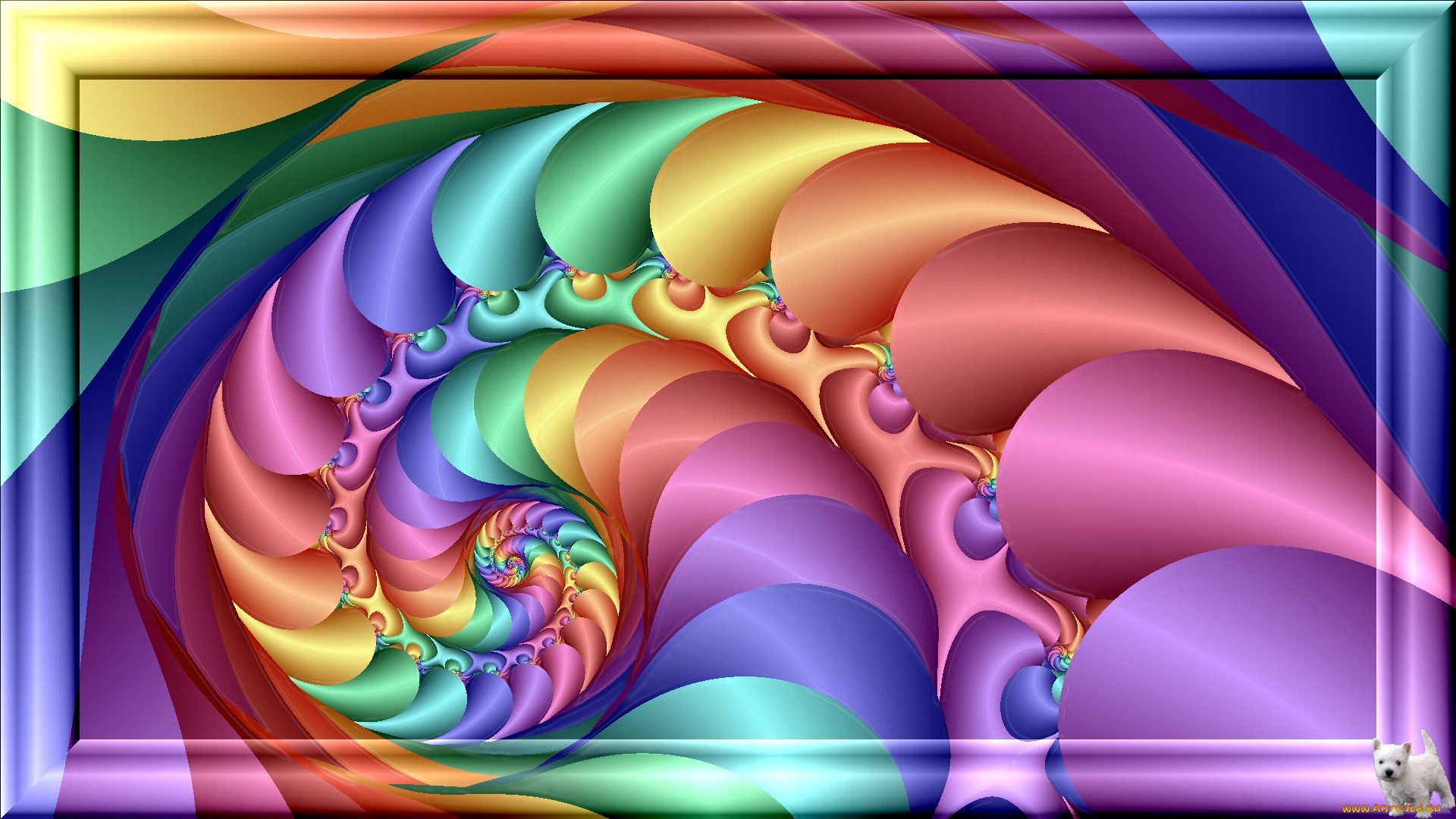 3д, графика, fractal, фракталы, узор, цвета, фон