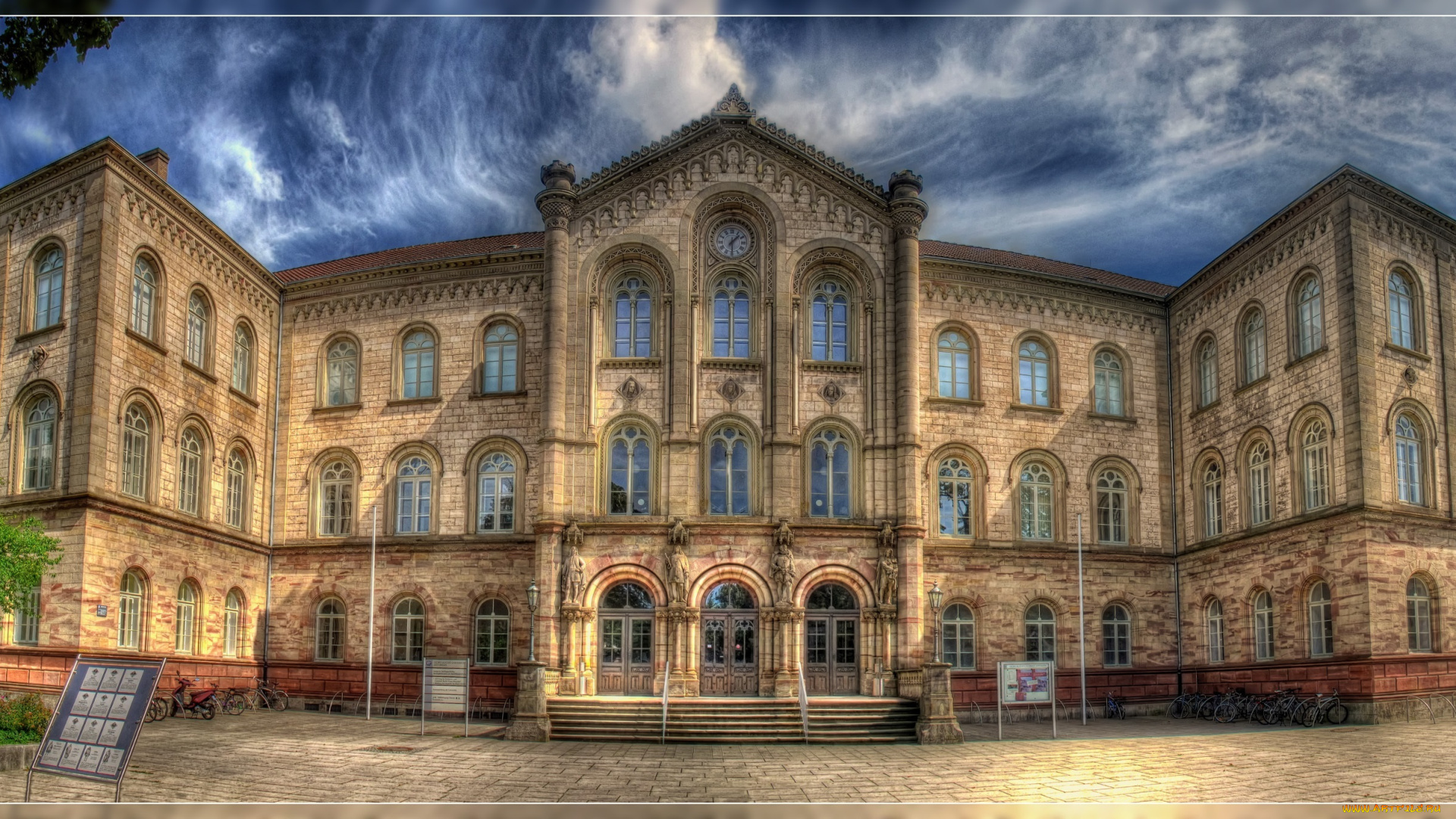 altes, auditorium, der, georg, august, universit&, 228, g&, 246, ttingen, города, здания, дома, фасад, дворец