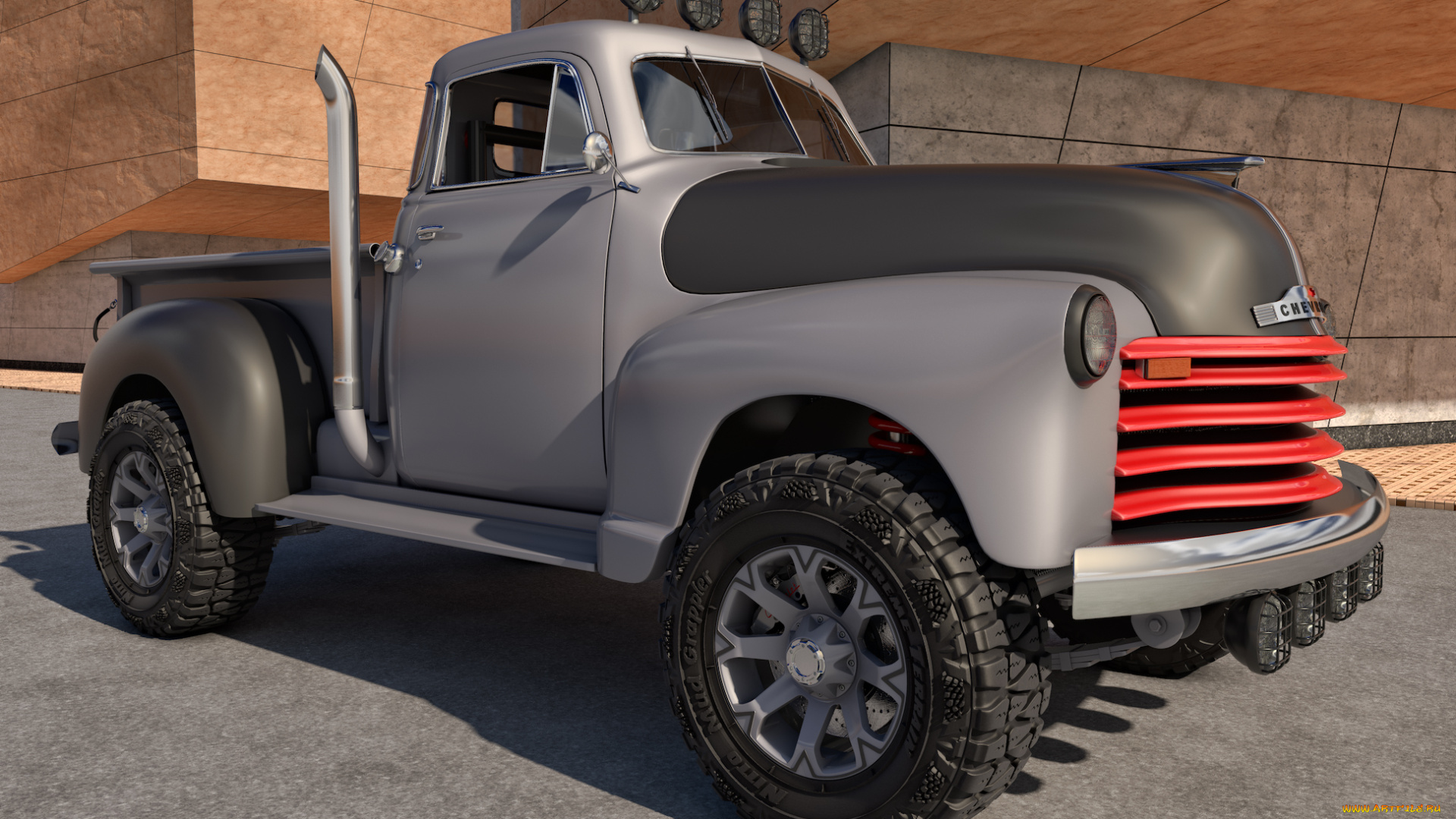 автомобили, 3д, chevrolet, 1951