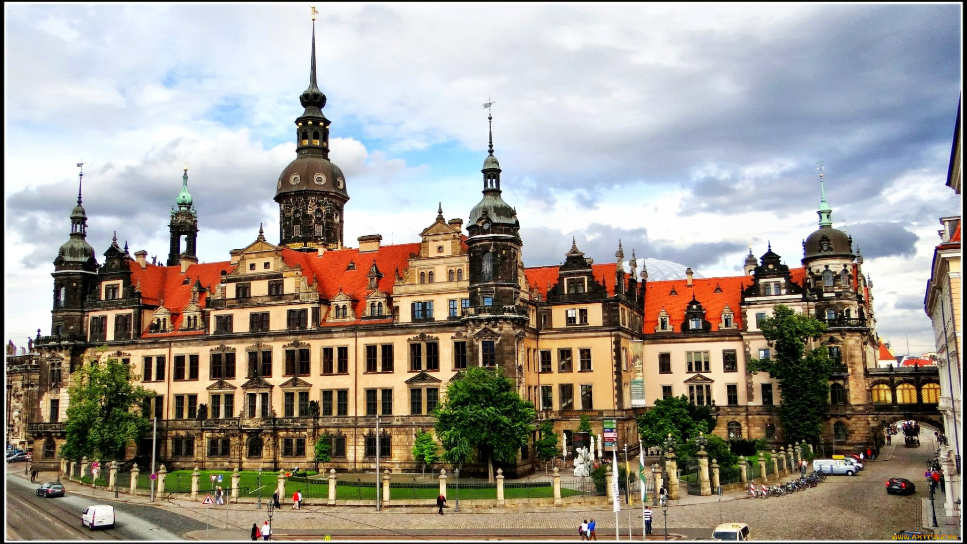 dresden, residenzschloss, города, дрезден, германия, архетектурный, ансамбль