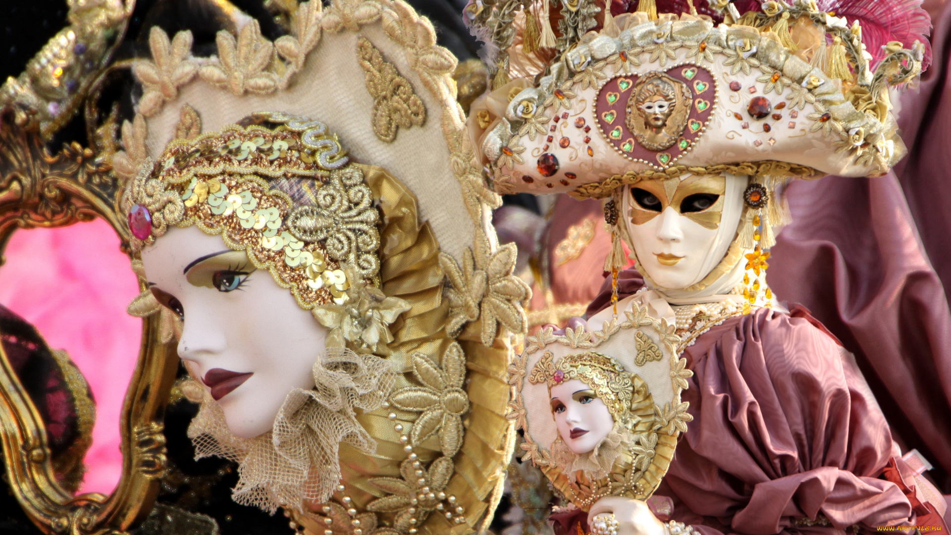 разное, маски, карнавальные, костюмы, карнавал, венеция