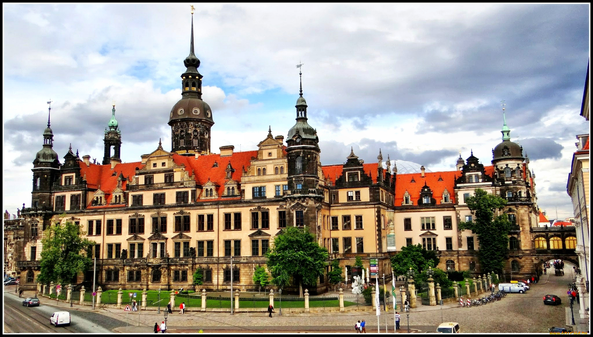dresden, residenzschloss, города, дрезден, германия, архетектурный, ансамбль
