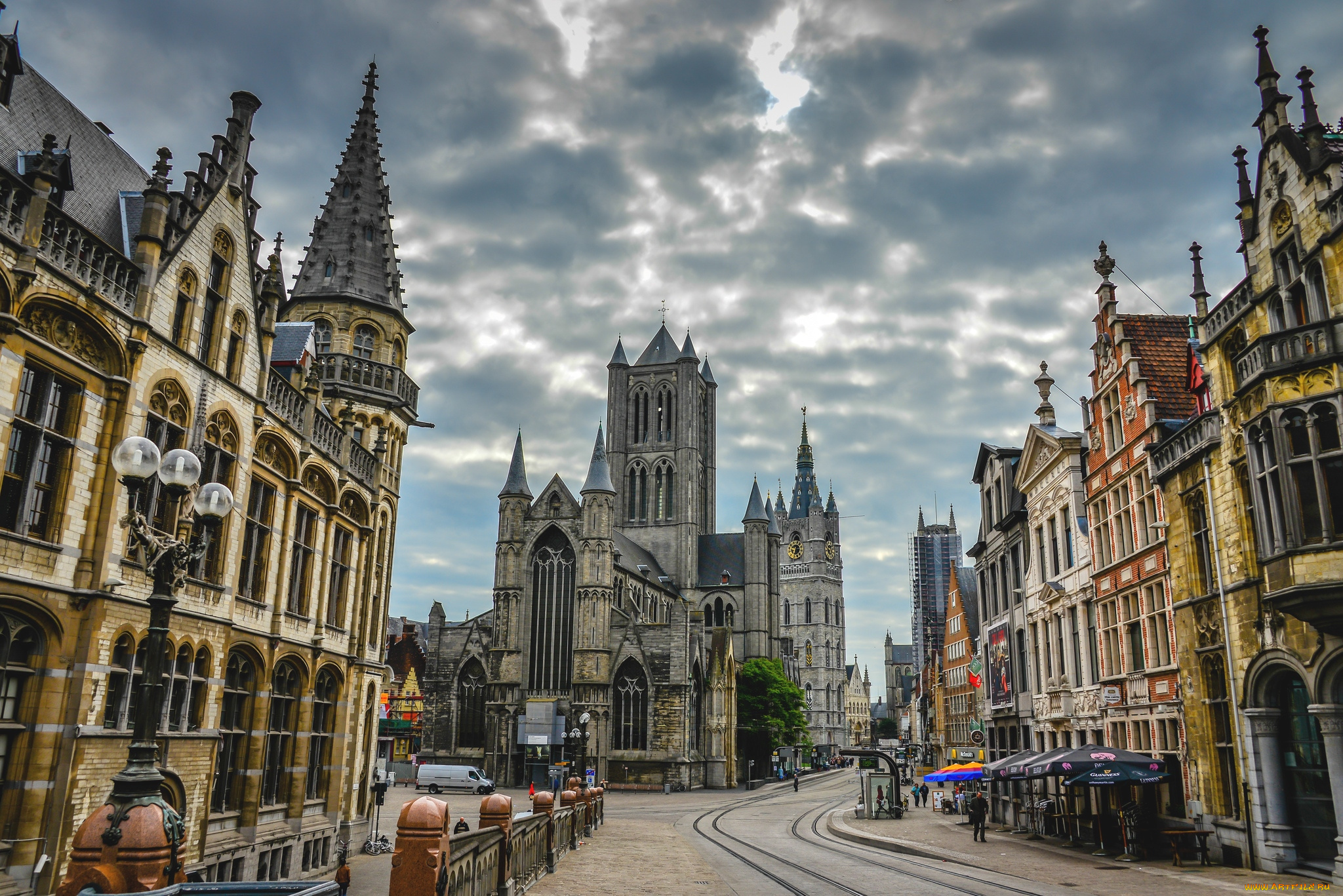 гент, бельгия, города, улицы, площади, набережные, архитектура