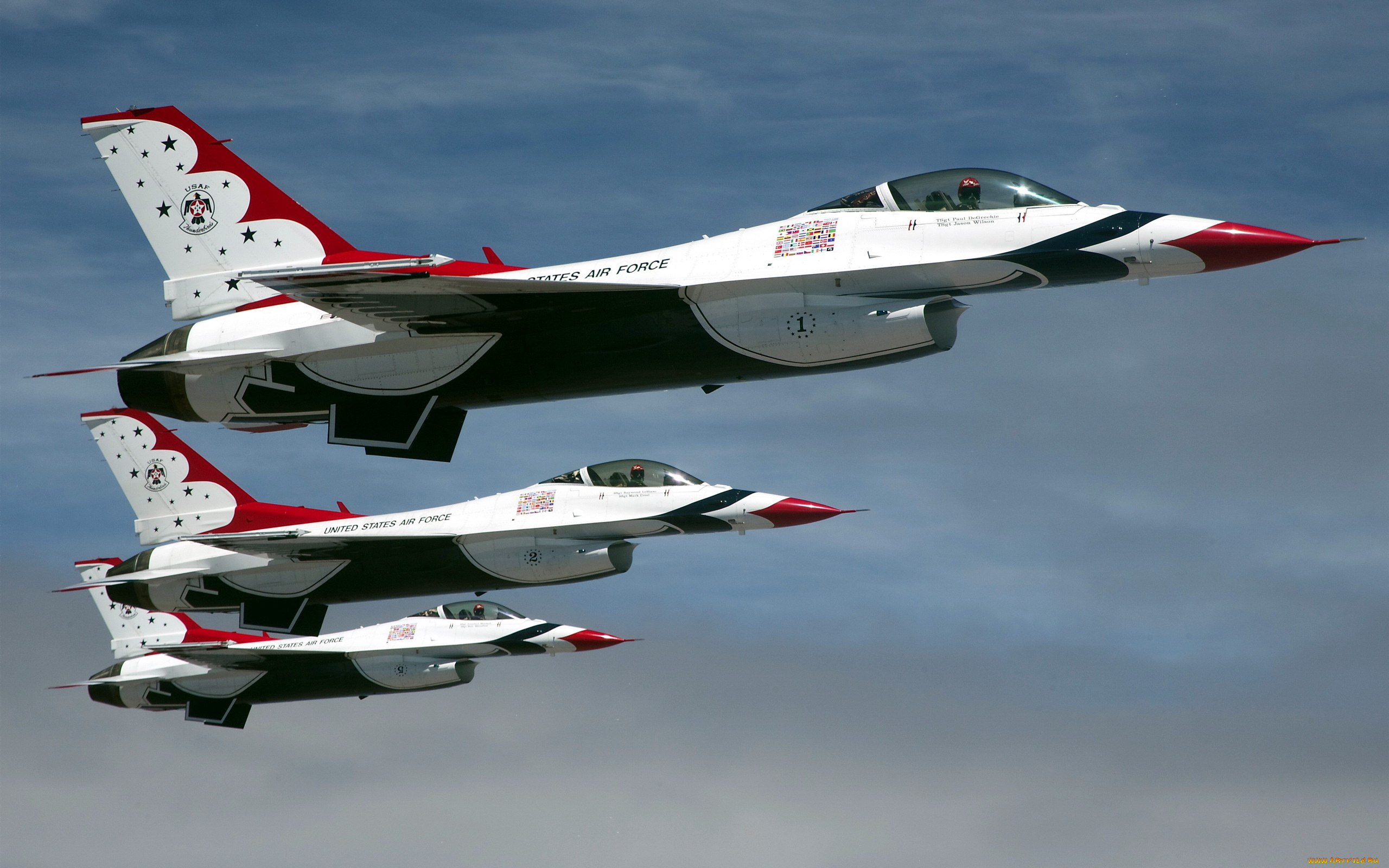 f16, авиация, боевые, самолёты, звено, полет, сша, ввс, ударные, истребители