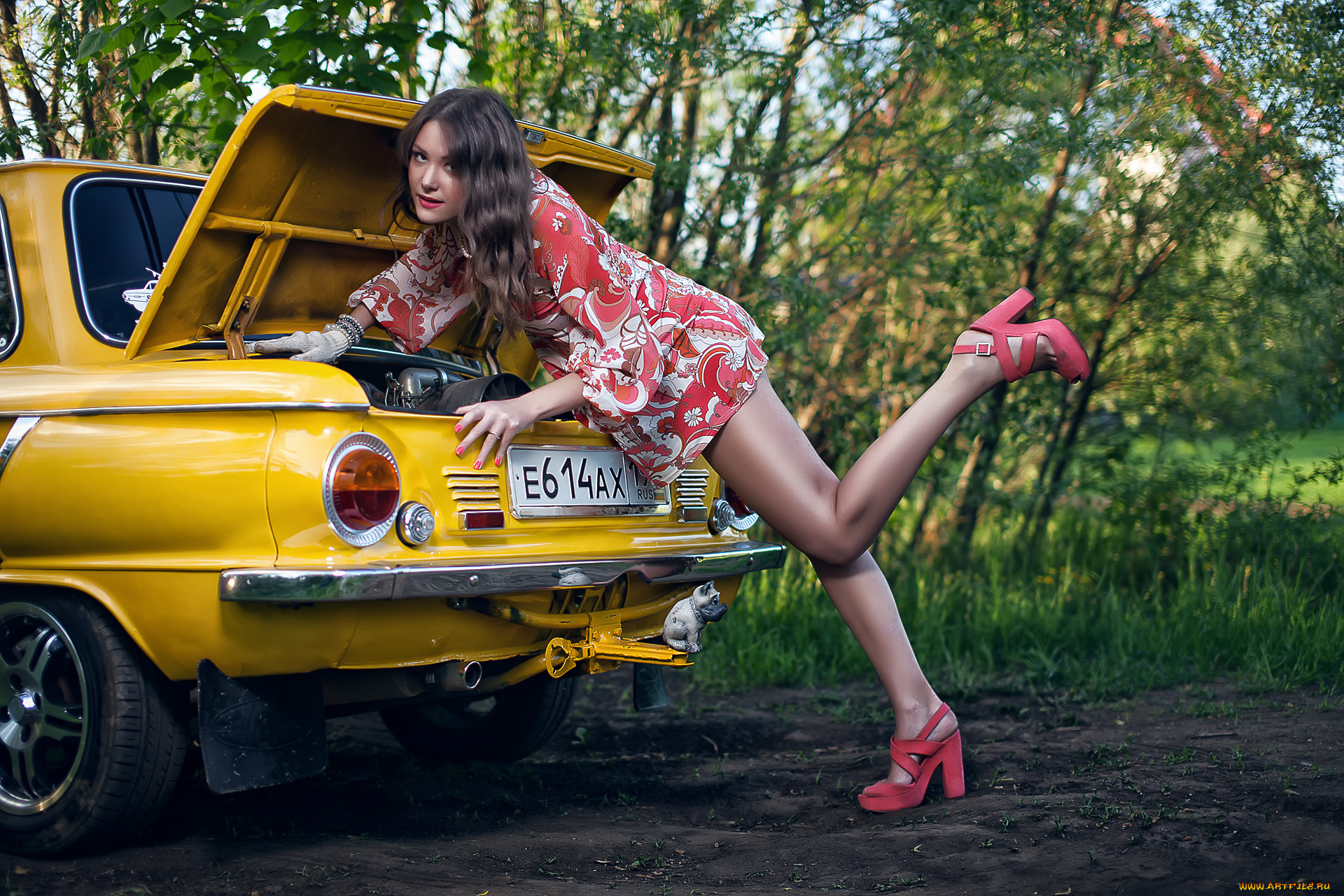 автомобили, авто, с, девушками, заз