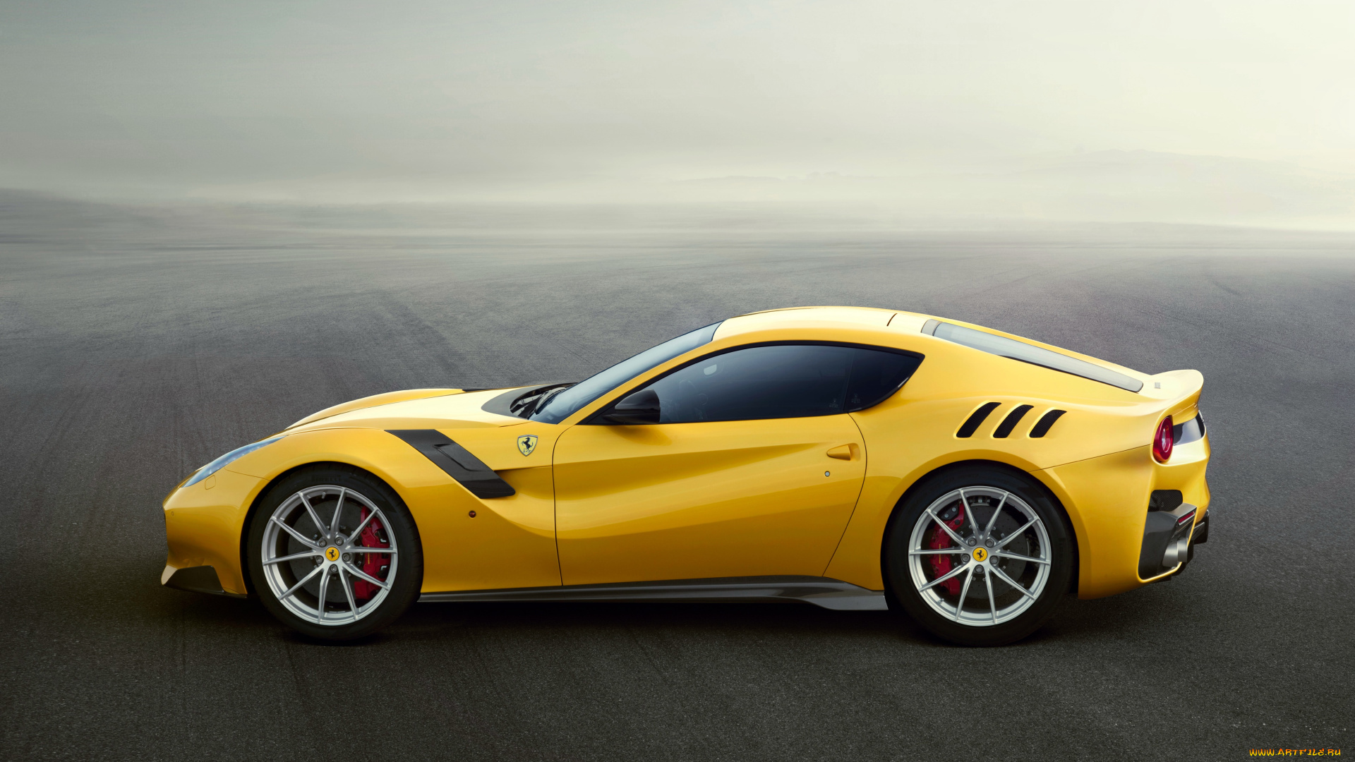 автомобили, ferrari, желтый, 2015г, f12tdf