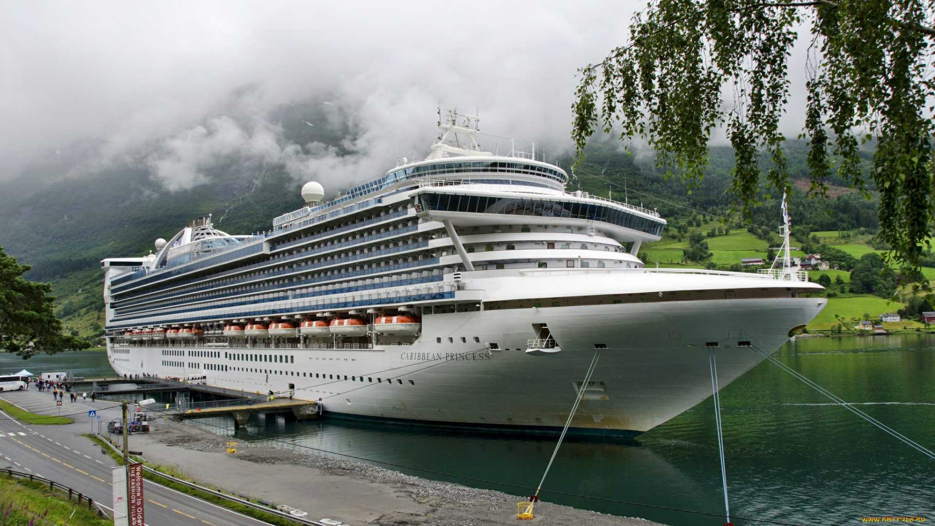 caribbean, princess, корабли, лайнеры, круиз, причал, лайнер, океанский