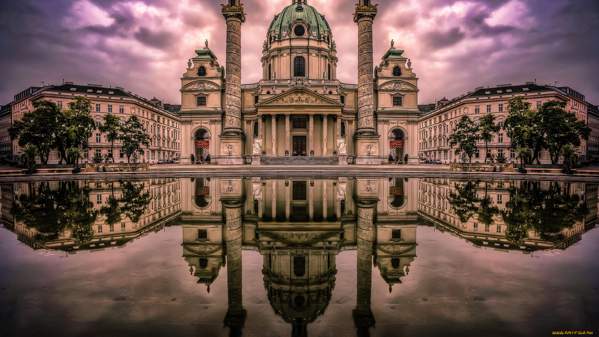 karlskirche, vienna, austria, города, вена, , австрия, дворец