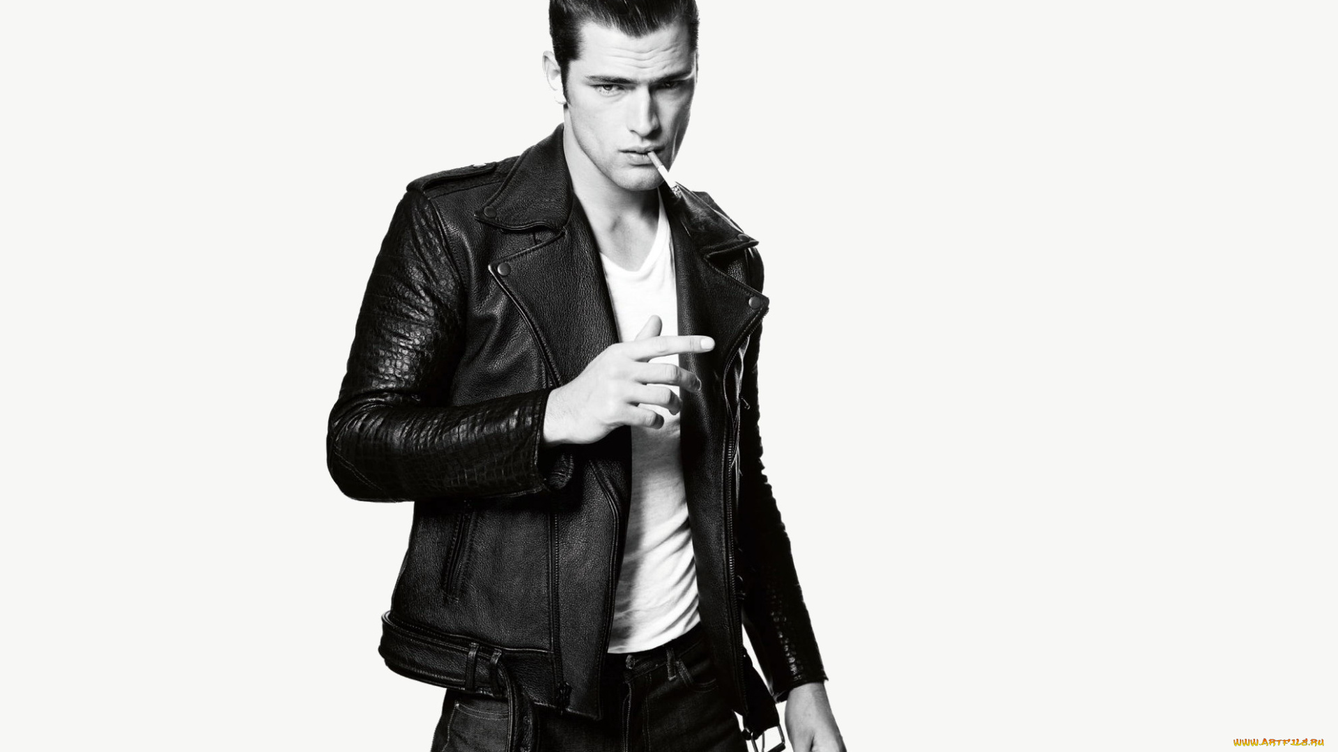 мужчины, sean, opry, сигарета, косуха, куртка, брюнет, парень, модель