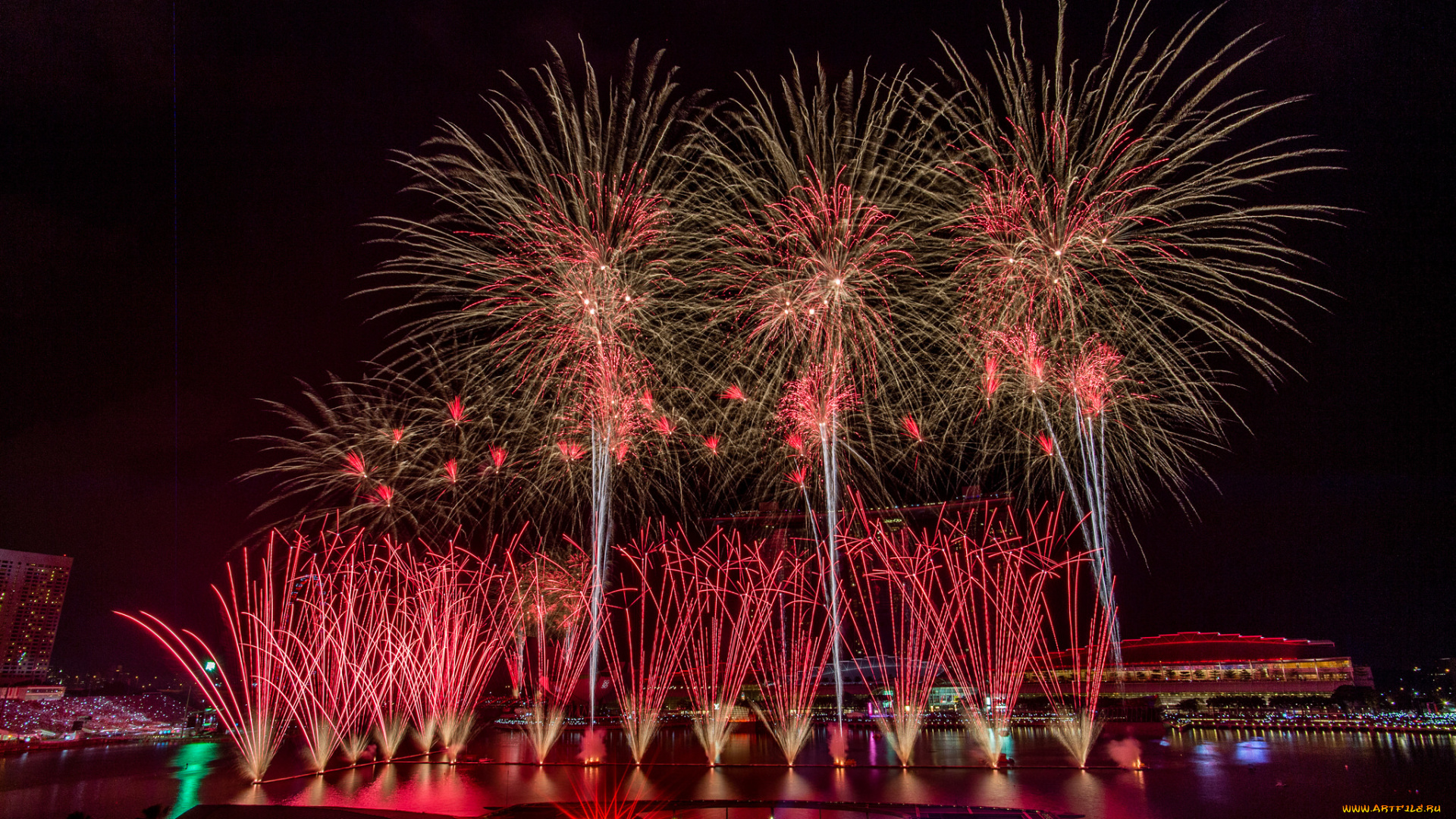 разное, салюты, , фейерверки, ночь, фейерверк