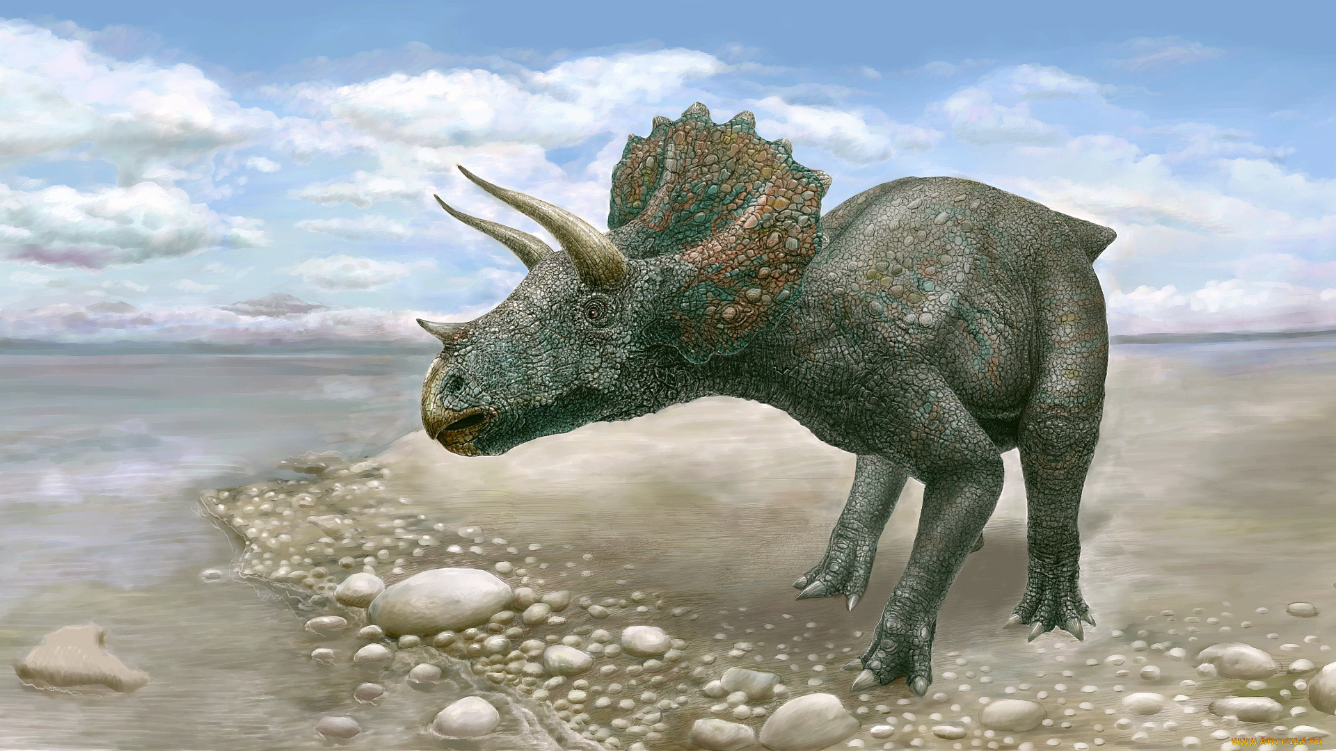 рисованное, животные, , доисторические, динозавр