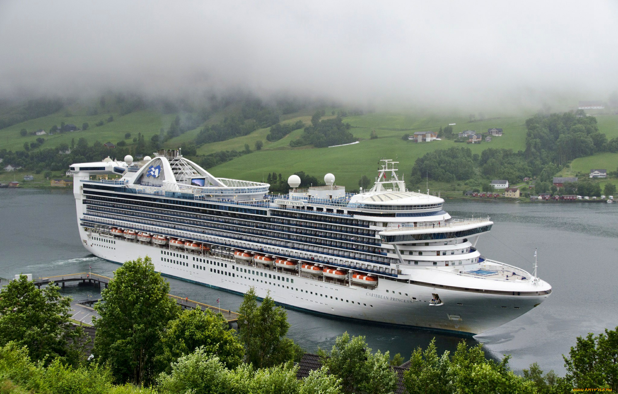 caribbean, princess, корабли, лайнеры, круиз, причал, лайнер, океанский