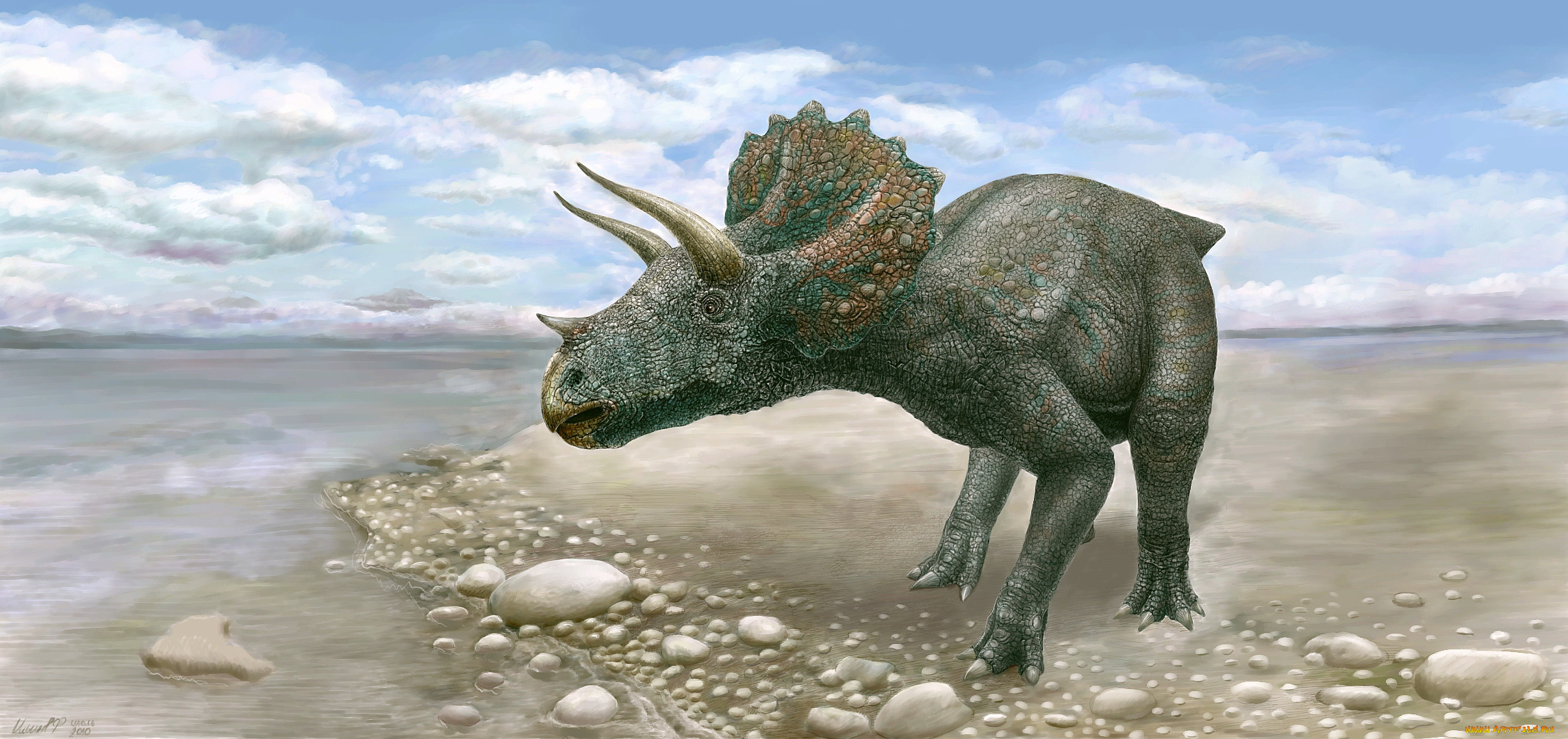 рисованное, животные, , доисторические, динозавр